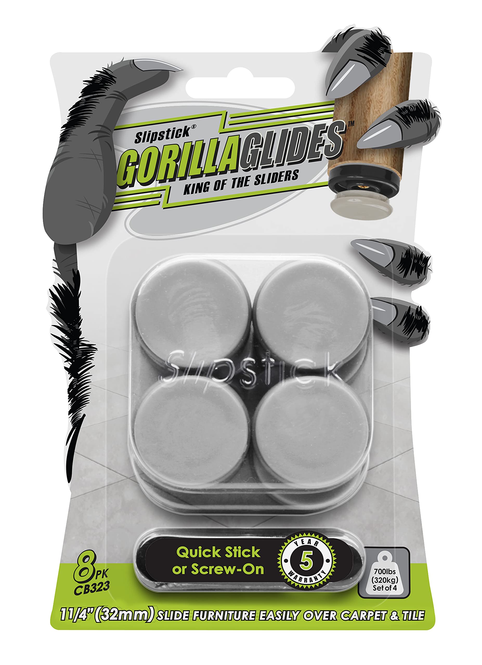 GorillaGlides CB323 1 (8 Count)