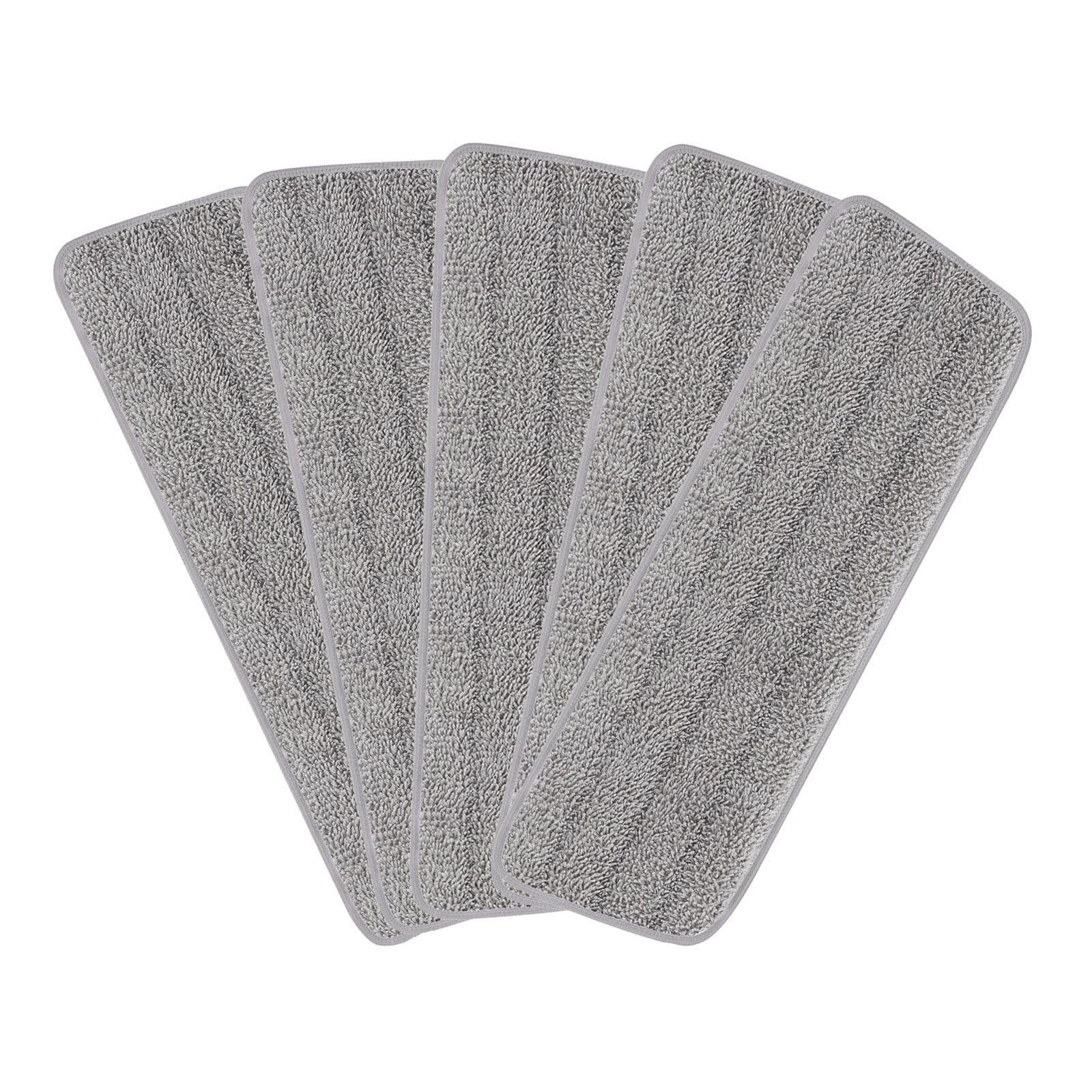 16.5 inch Reusable Mop Pads Microfiber Spray Mop Replacement Heads for Wet (5 Count)