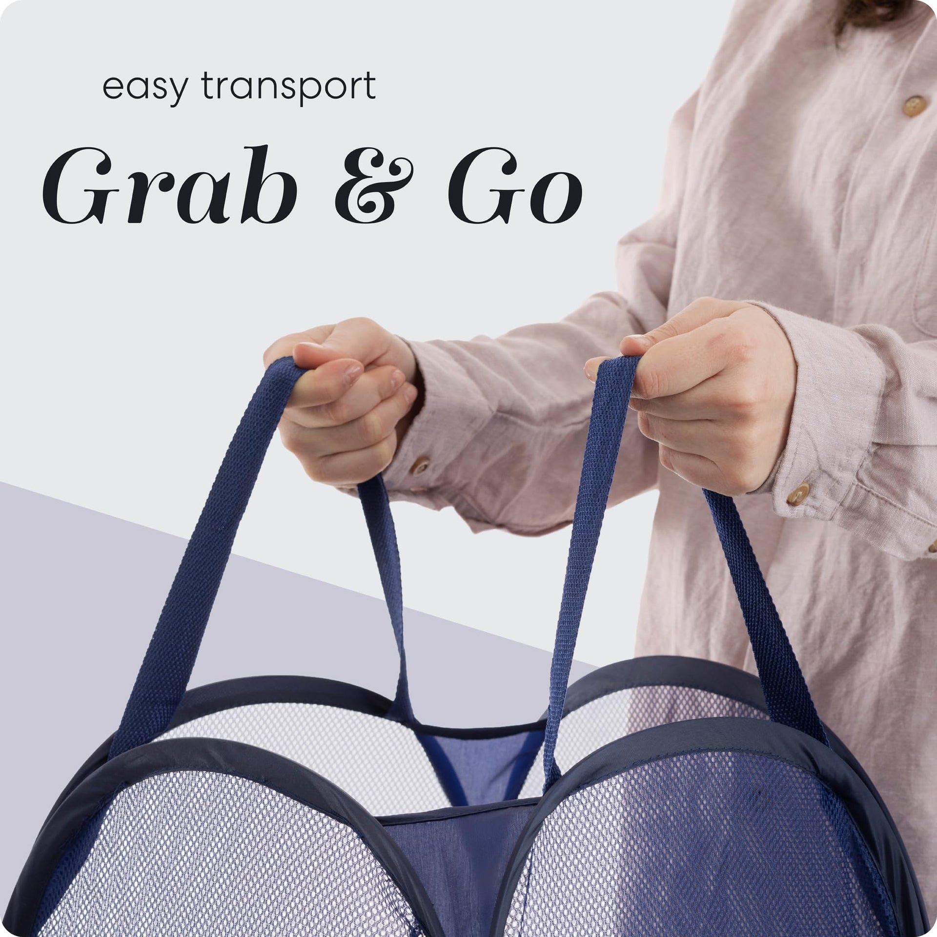 Collapsible Mesh Pop Up Laundry Hamper 2 (2 Count)