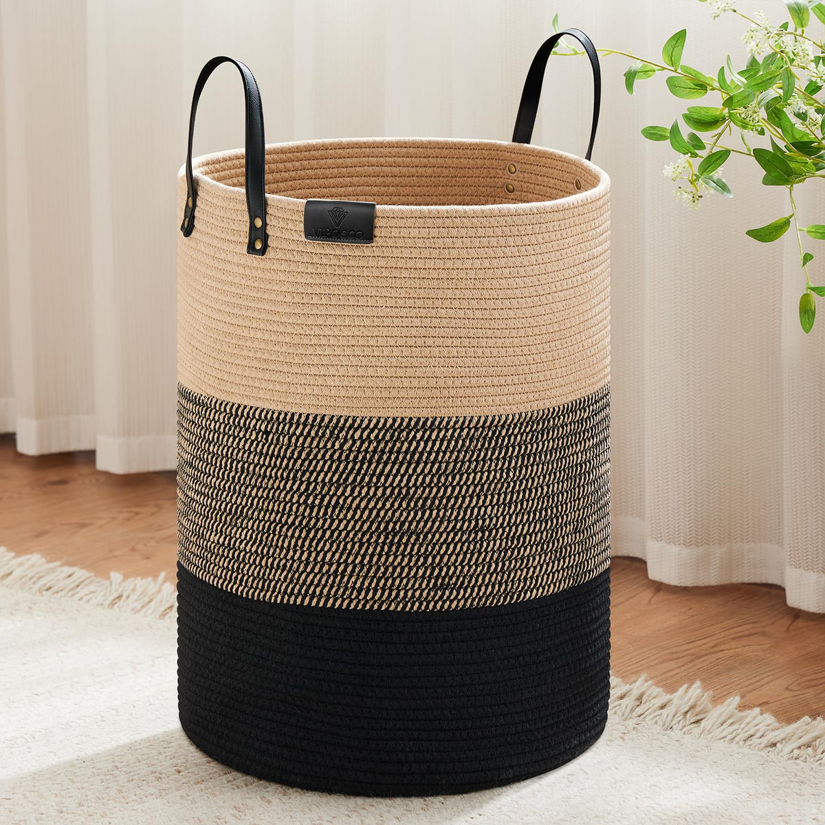 100L Tall Woven Rope Laundry Hamper (3381.4023 Fl Oz) - ModHome Supplies