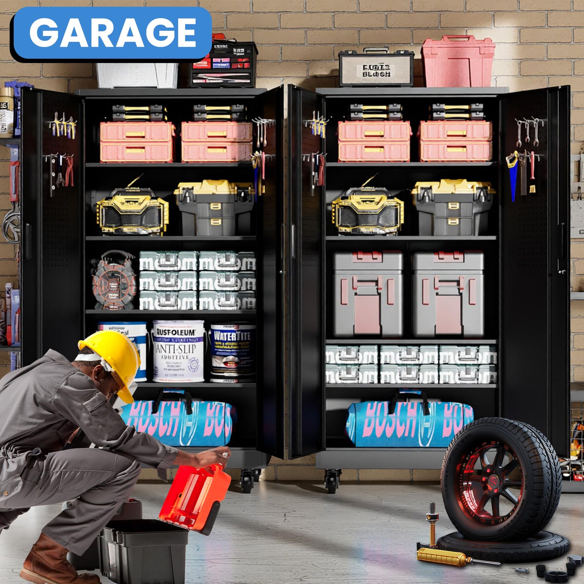 Metal Storage Cabinet for Garage