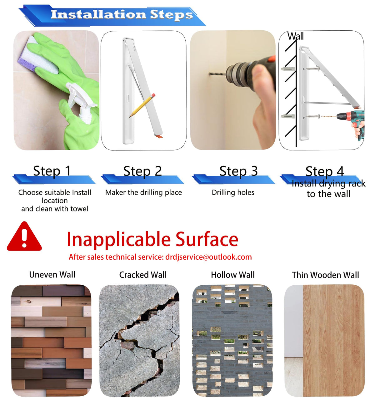 Clothes Drying Rack Wall Mounted
