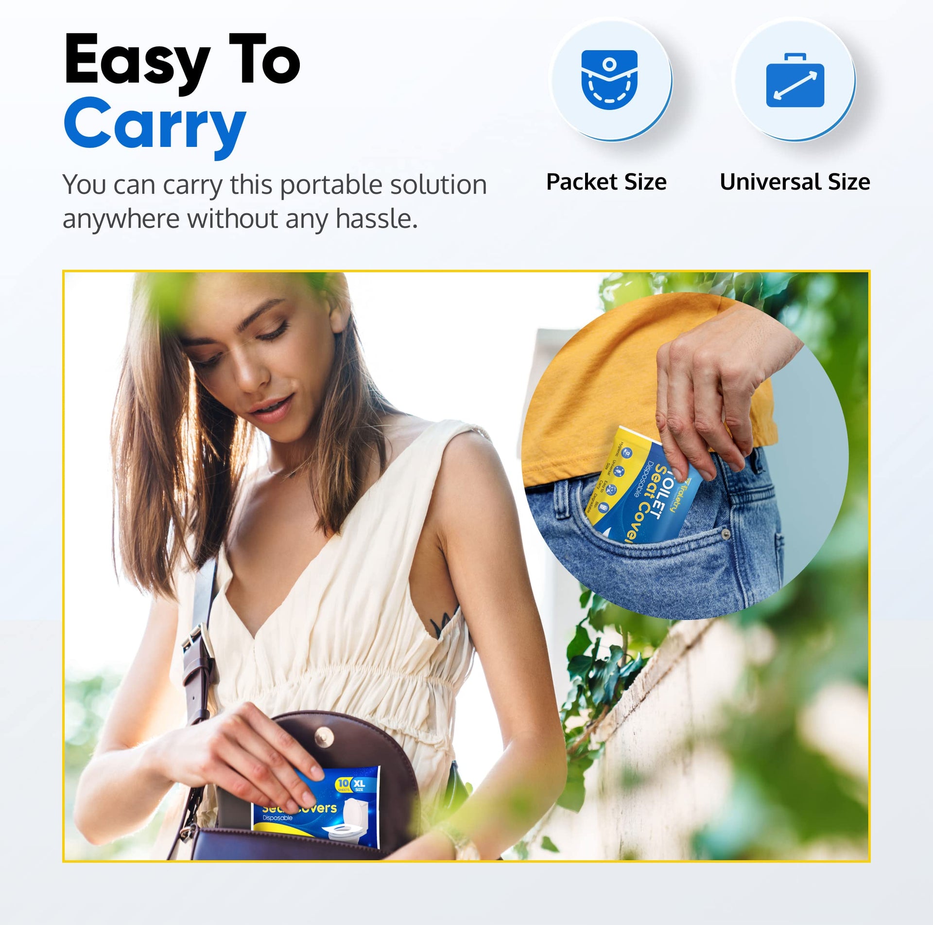 Toilet Seat Covers Disposable Flushable Travel Pack of 200 (200 Count)