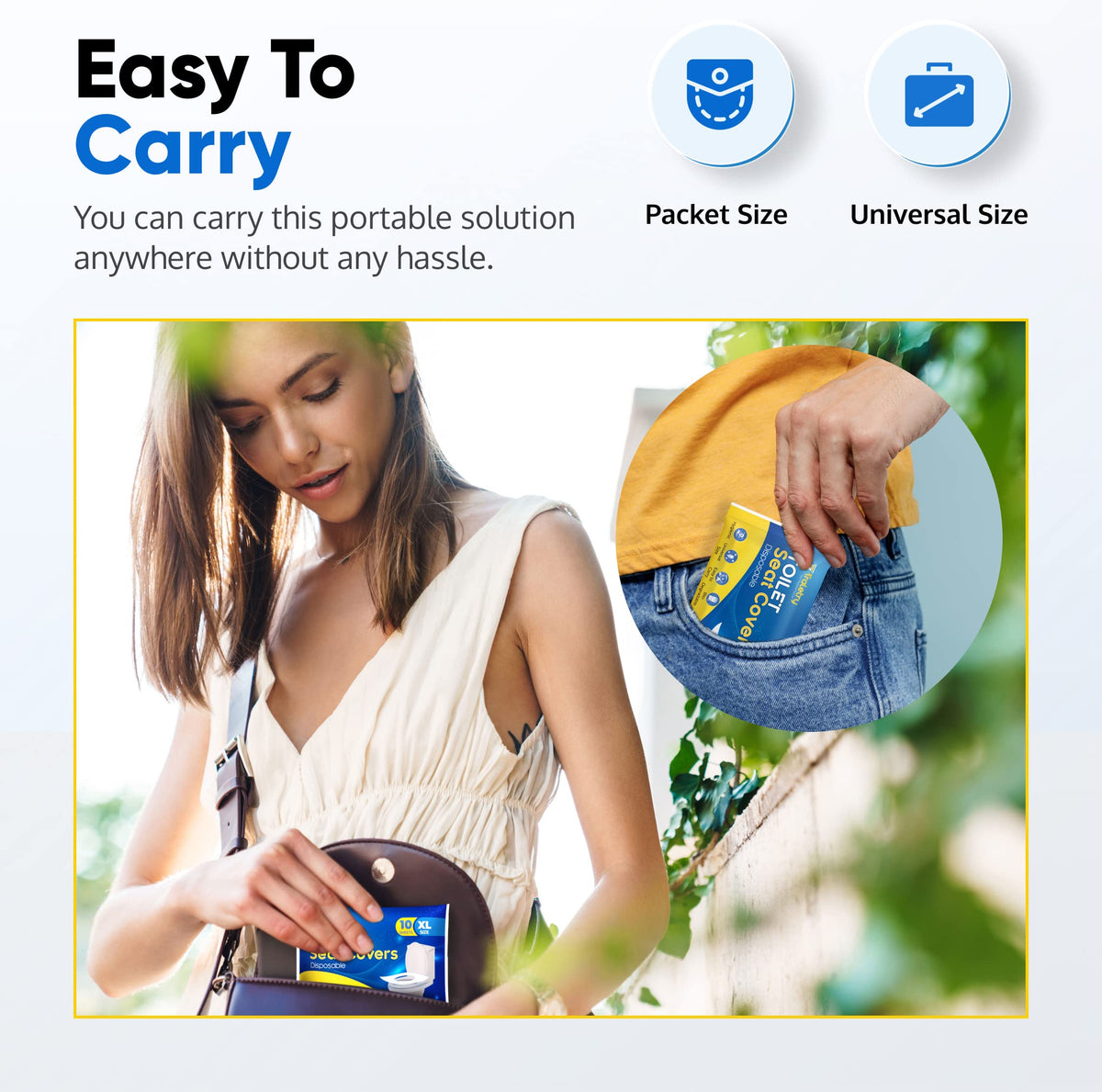 Toilet Seat Covers Disposable Flushable Travel Pack of 200 (200 Count)