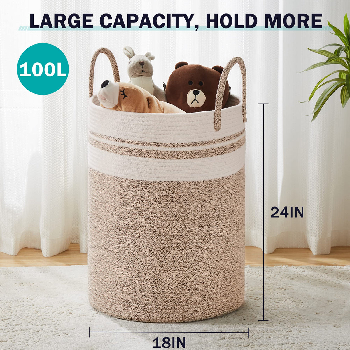 Woven Laundry Hamper Basket