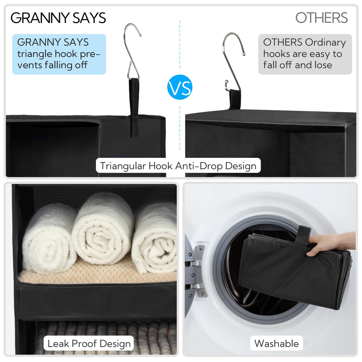 3 Shelf Hanging Closet Organizer (2 Count)