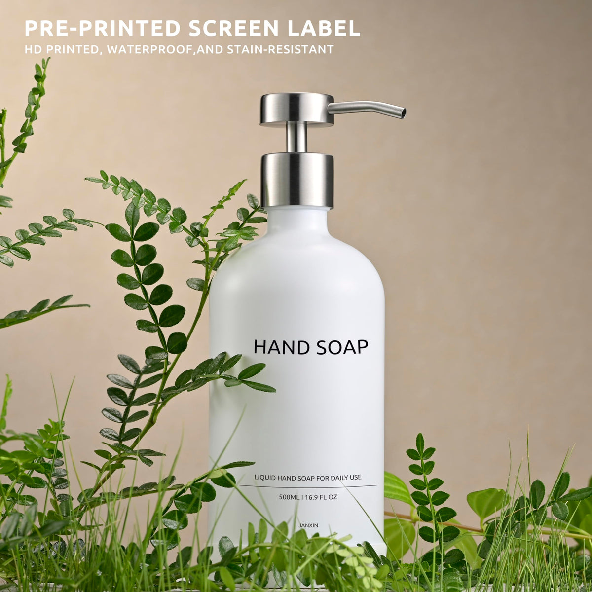 Glass Soap Dispenser Bathroom Set by Janxin
