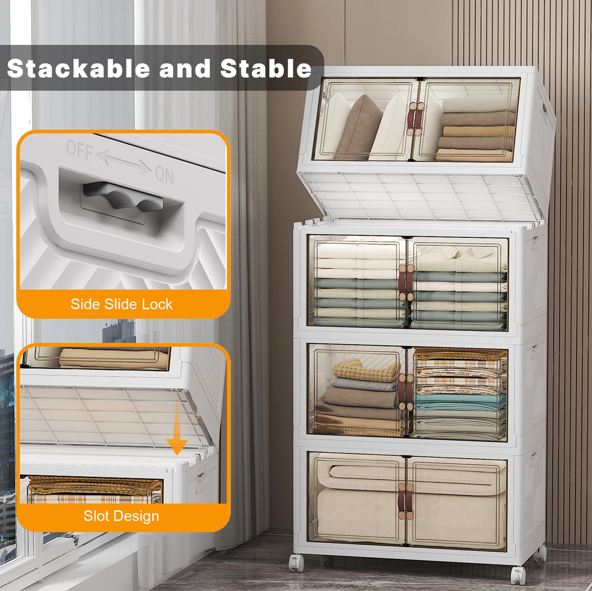 Stackable Storage Bins (8 Count)