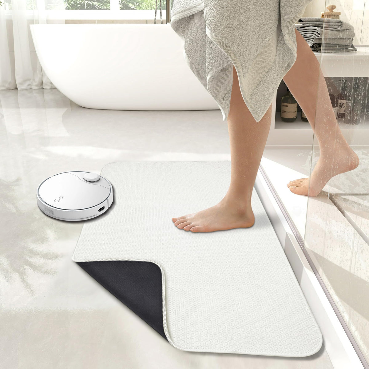 Bath Mat Ultra Thin Bathroom Rugs (2 Sq Ft)