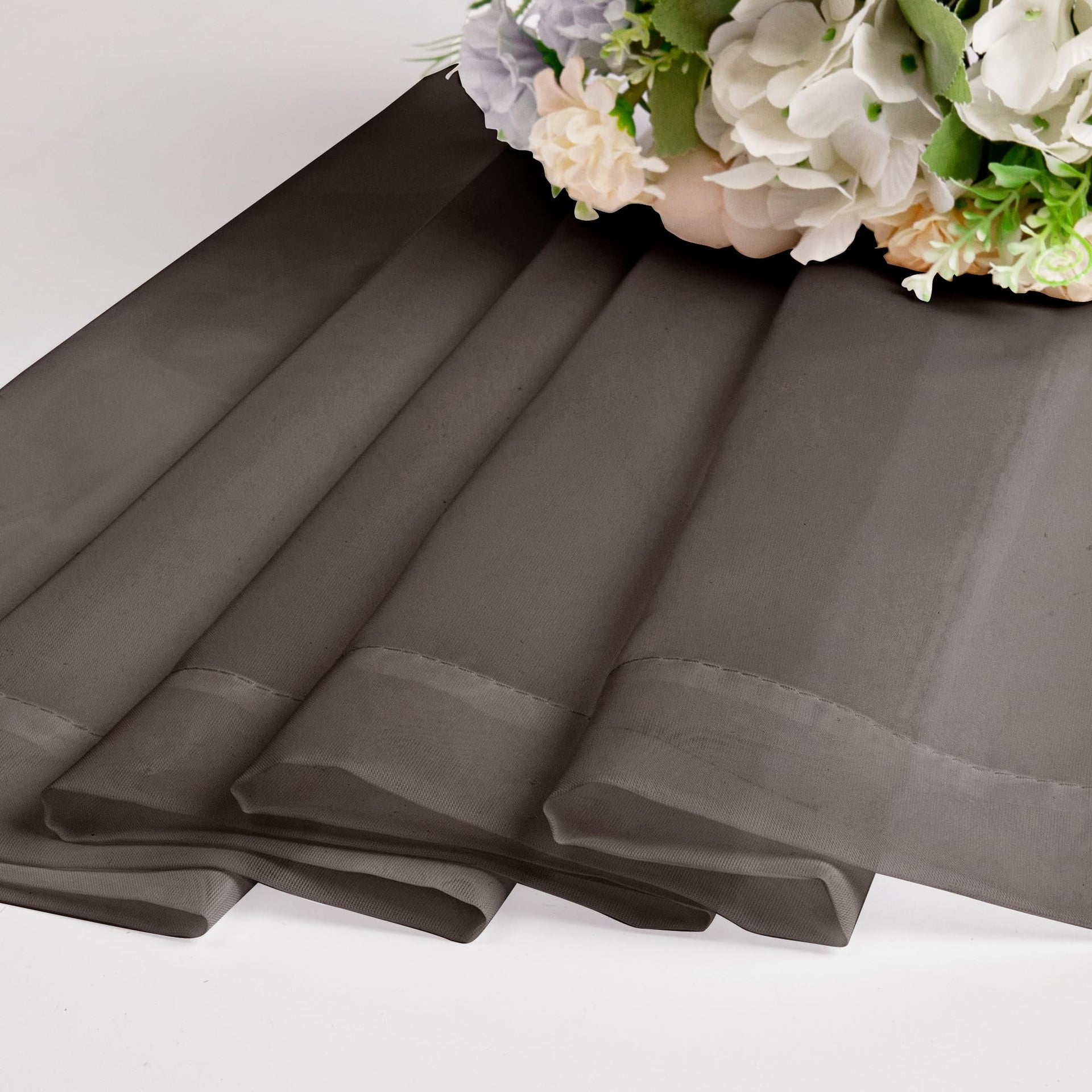 Sheer Chocolate Brown Curtains 90 inches Long 2 Panels (2 Count)