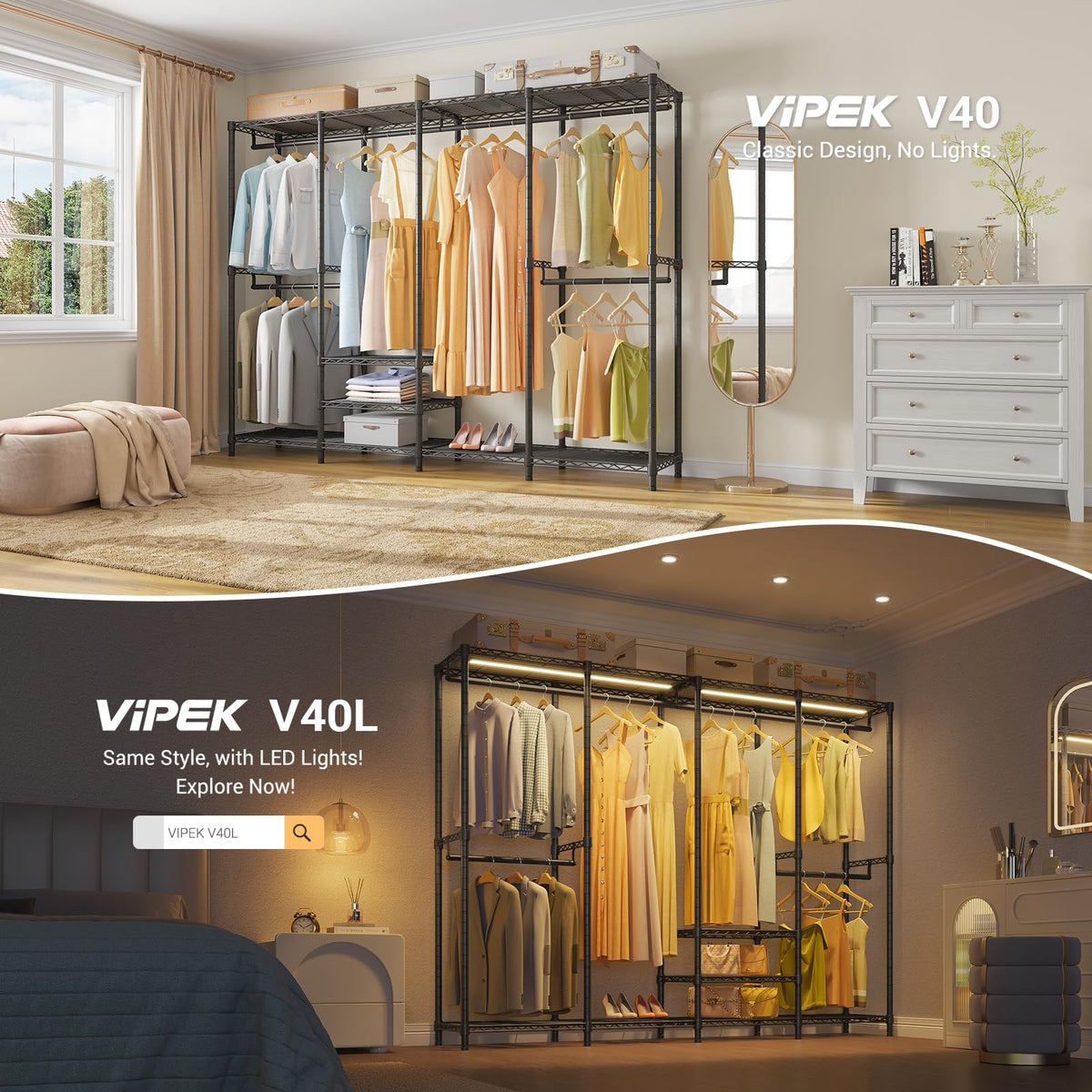 V40 Heavy Duty Clothes Rack