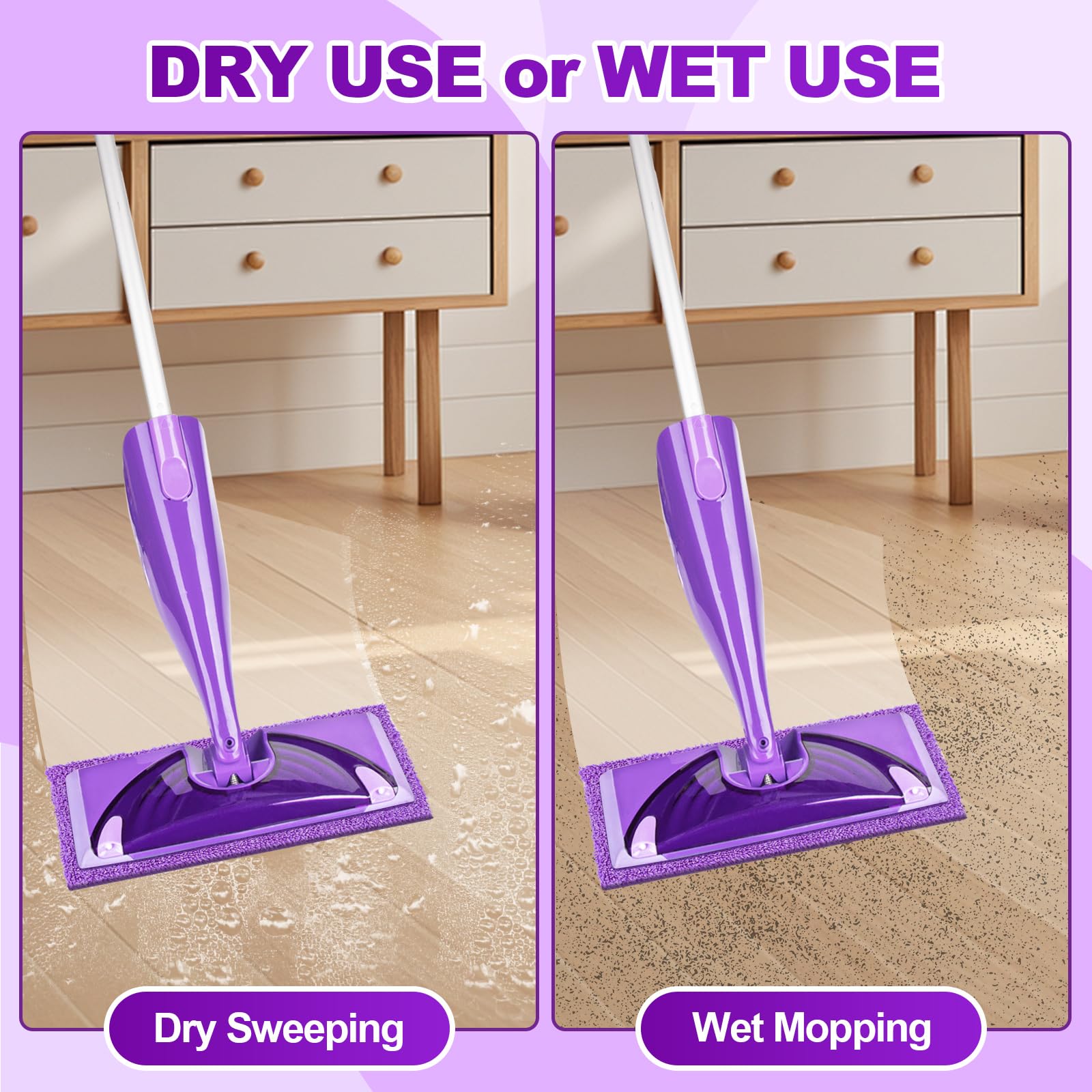 Microfiber Mop Pads Compatible with Swiffer Wet Jet (12 Count)