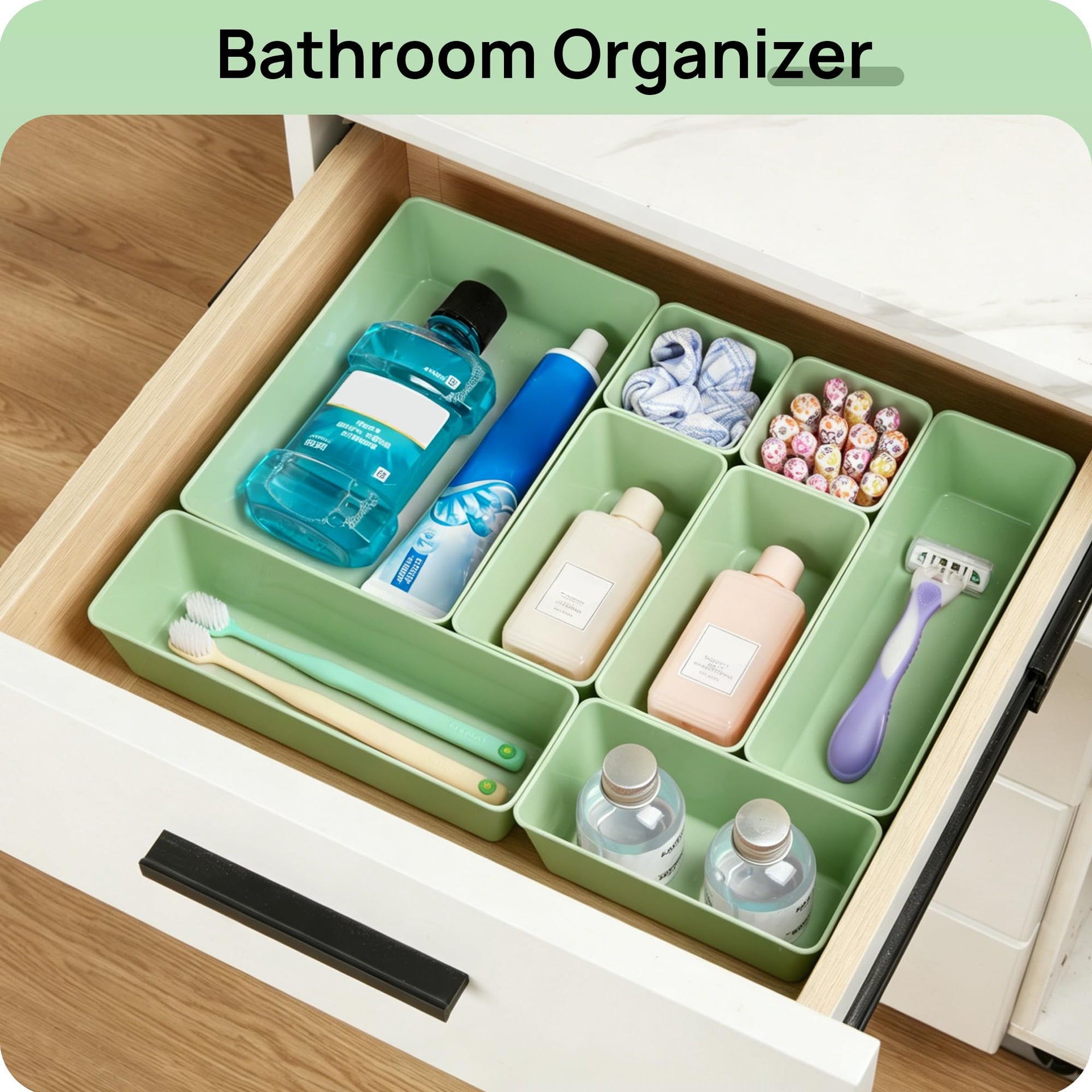 25 Pack Plastic Drawer Organizers with Non (25 Count)