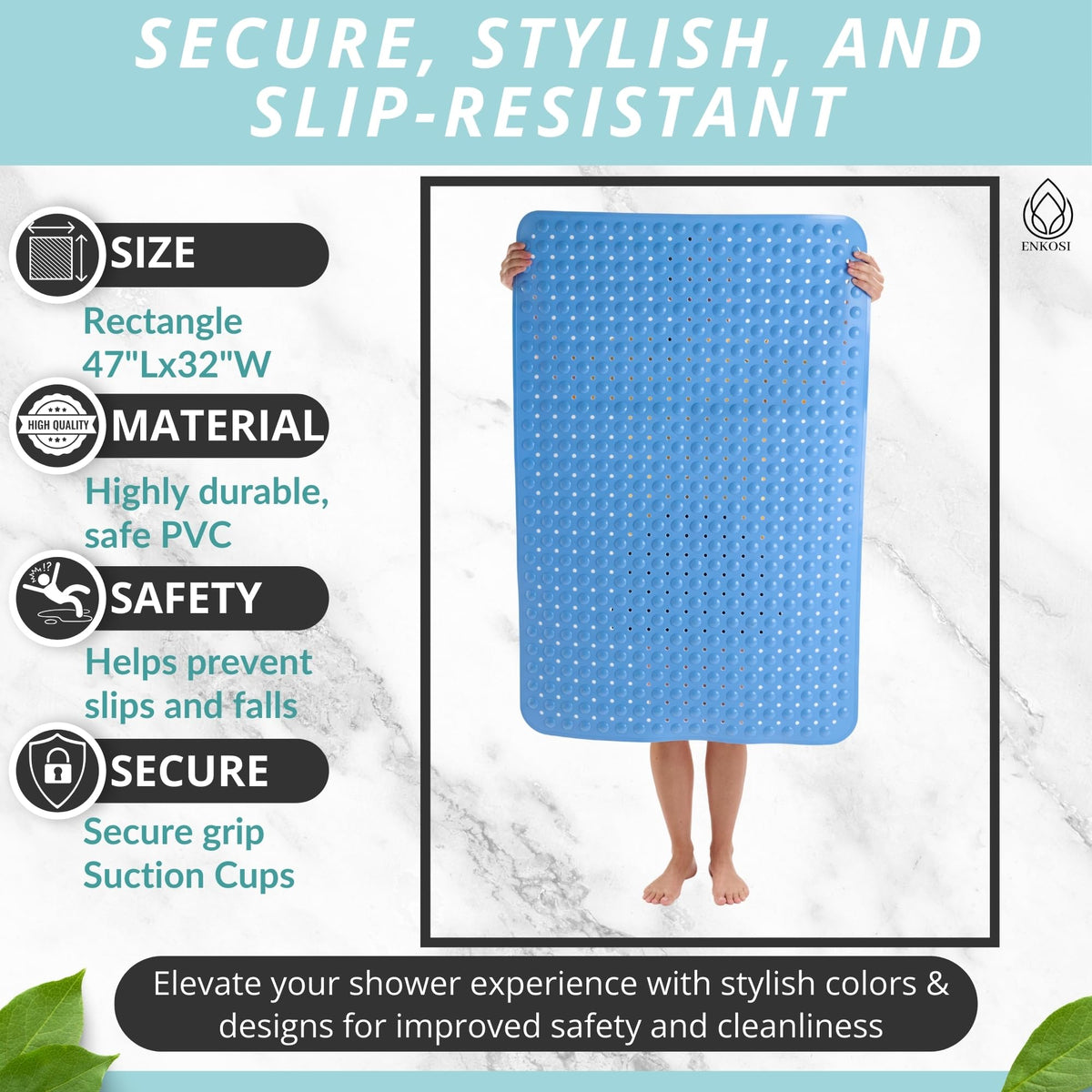 Extra Large Shower Mat Non Slip