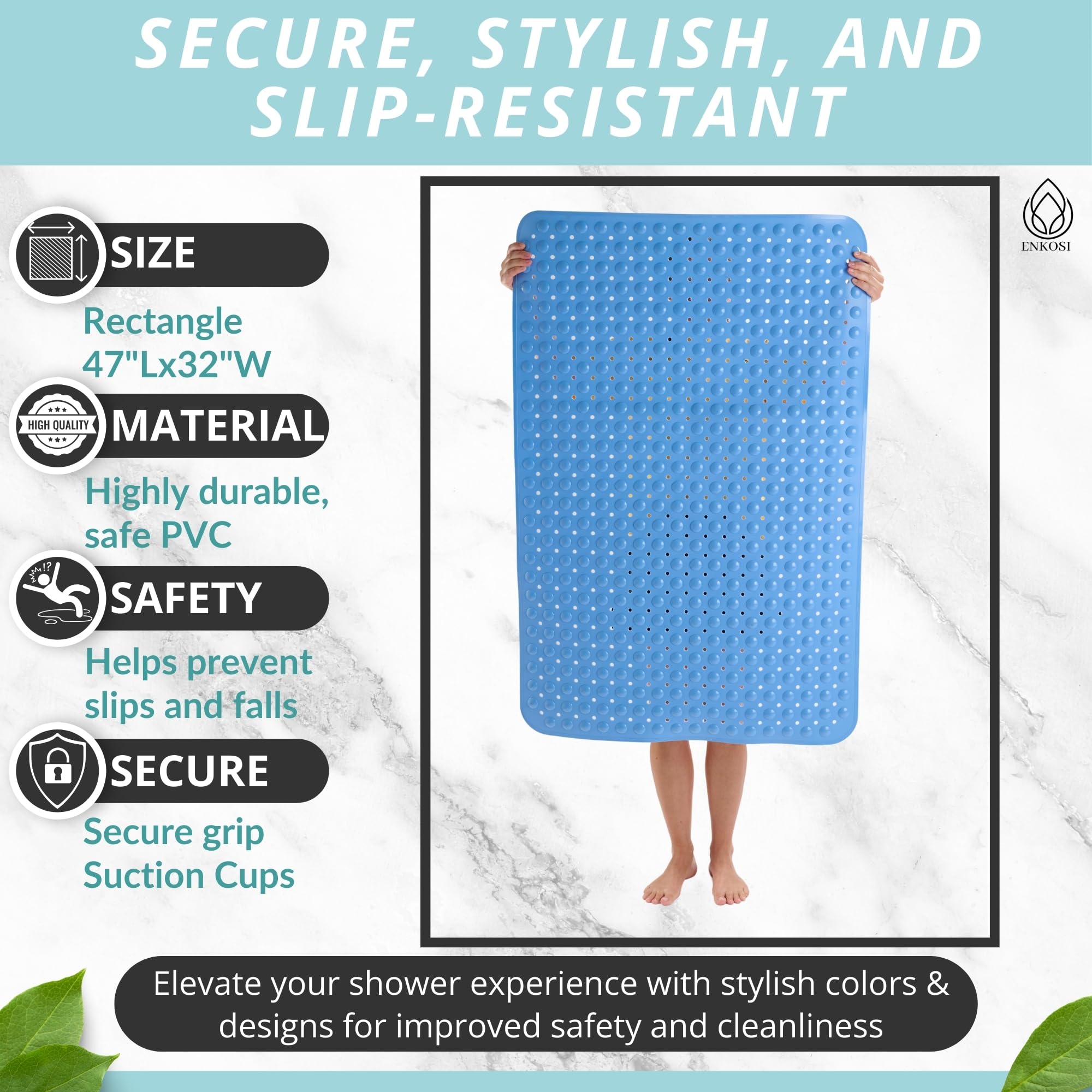Extra Large Shower Mat Non Slip