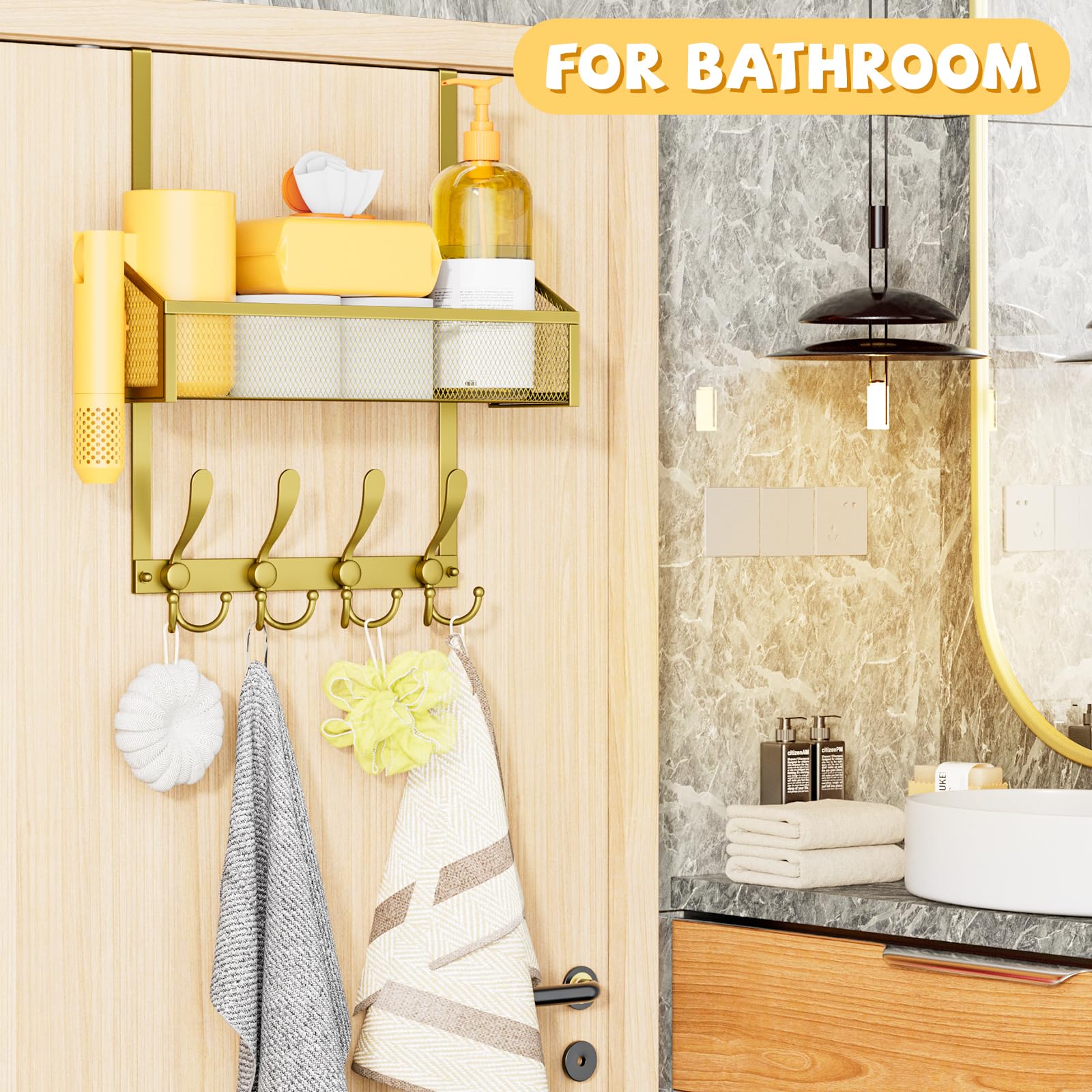 Over The Door Hooks Organizer