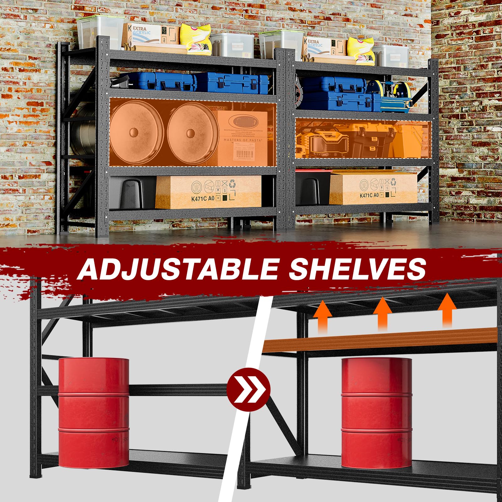 3000LBS Metal Steel Storage Shelves