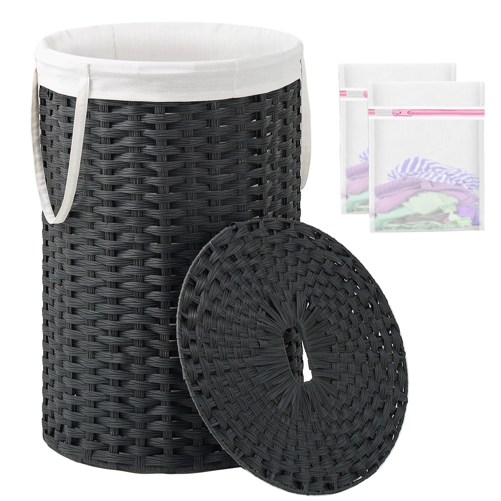 Large Laundry Hamper Laundry Basket Round 130L