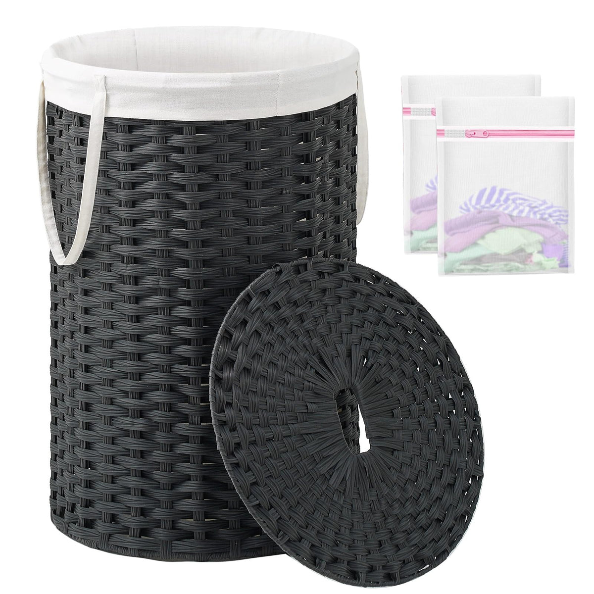 Large Laundry Hamper Laundry Basket Round 130L