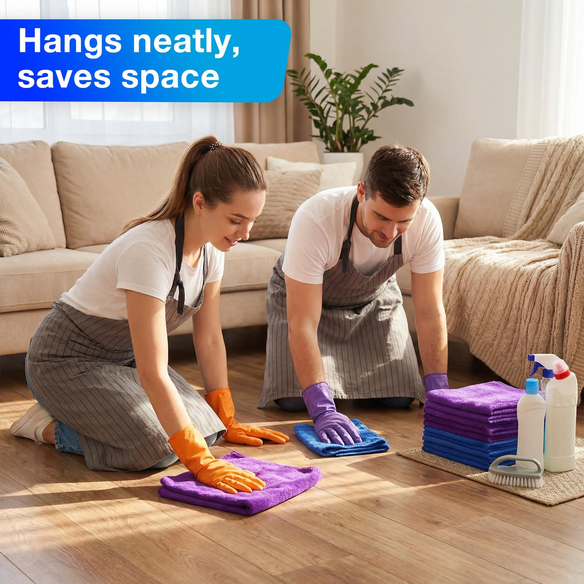 60 Pcs Microfiber Cleaning Cloths for Cars 16 x 16 Inch Ultra Absorbent Car Towels Drying Reusable Cleaning Supplies House Kitchen Window Microfiber Towel (60 Count)