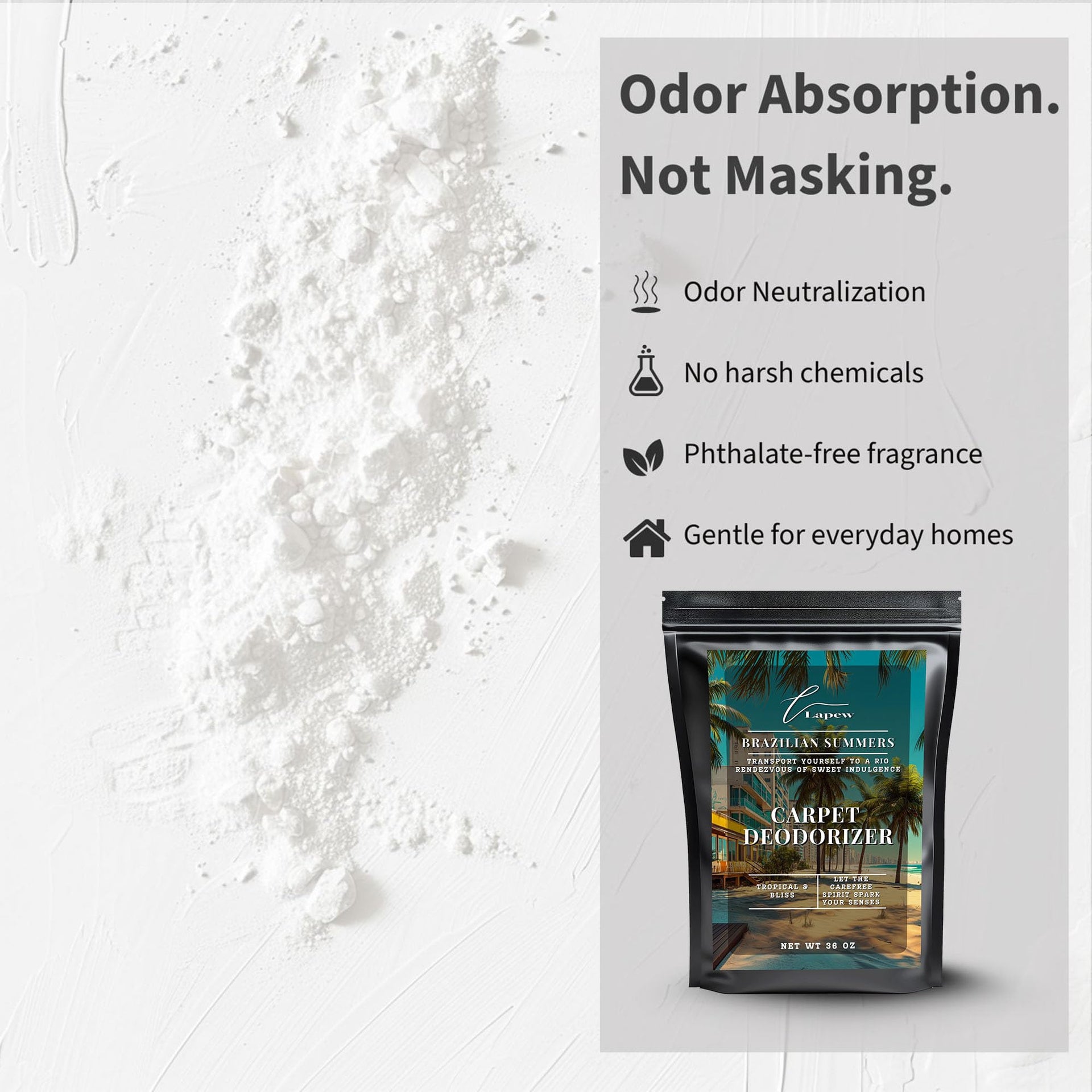 Brazilian Summers Carpet Deodorizer Powder (36 Ounce)