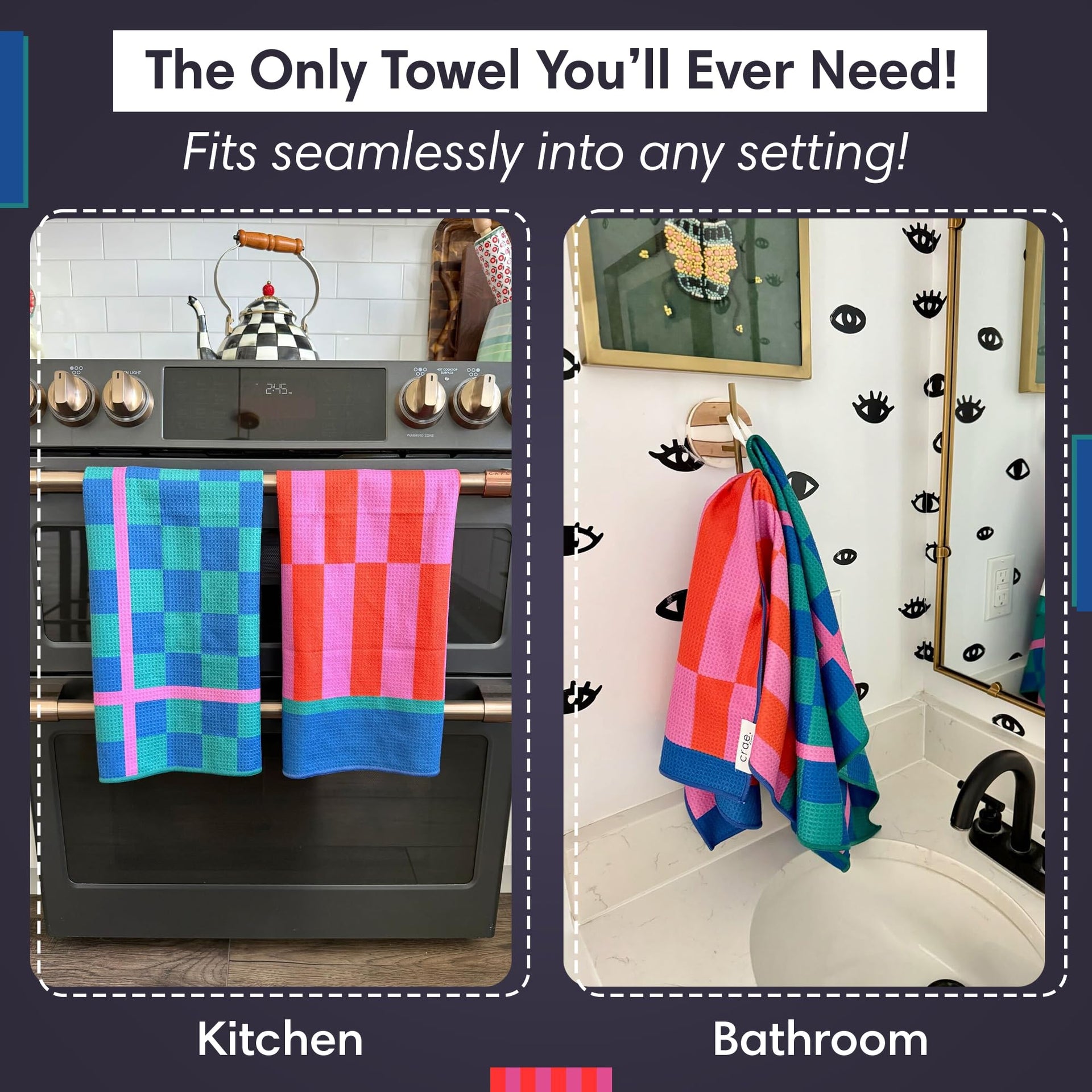 Microfiber Hand Towel & Washcloth Set (2 Count)