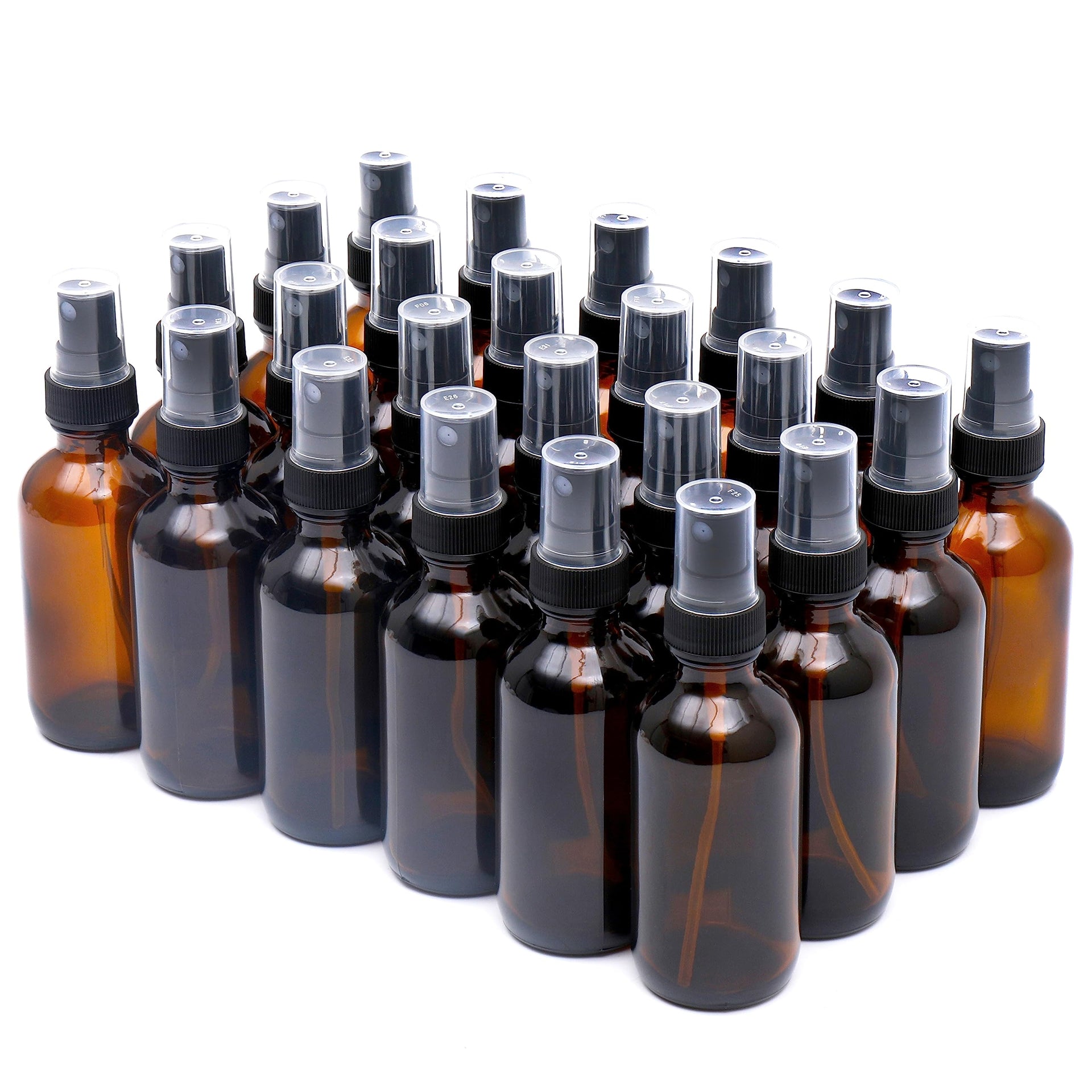 Amber Glass Small Spray Bottle 2 oz 24 Packs (24 Count)