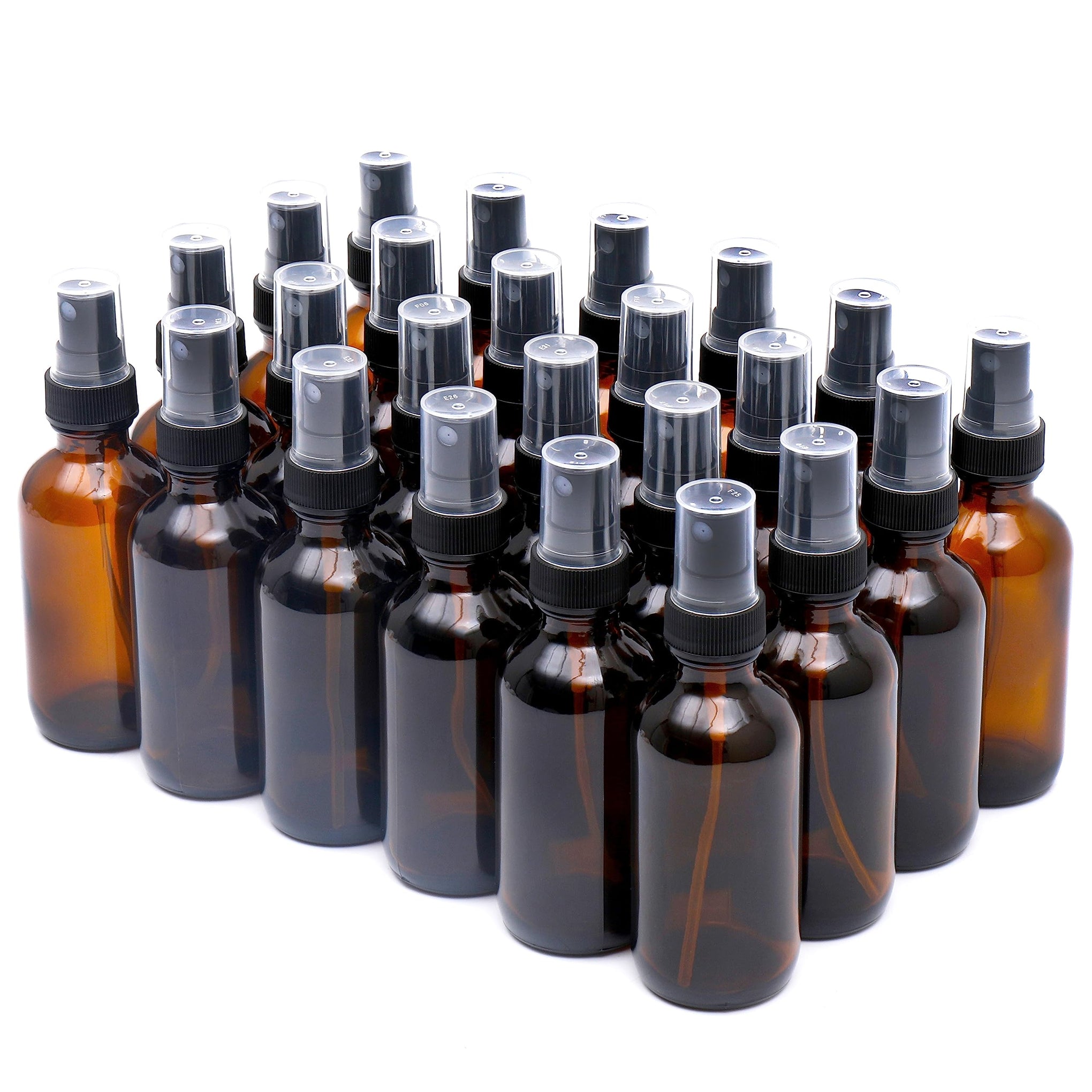 Amber Glass Small Spray Bottle 2 oz 24 Packs (24 Count)