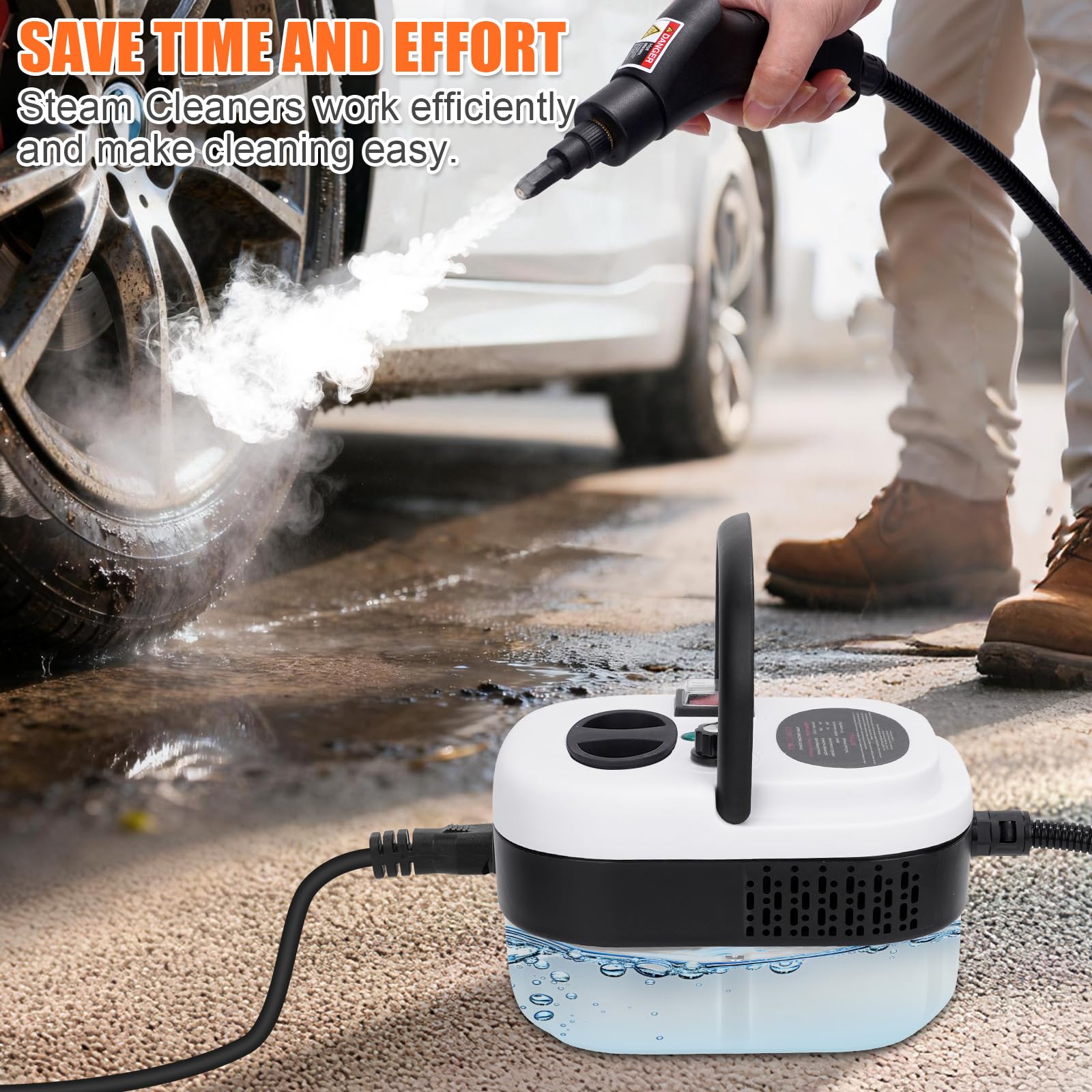7 in 1 Steam Cleaner 2500W High Pressure Steamer for Cleaning