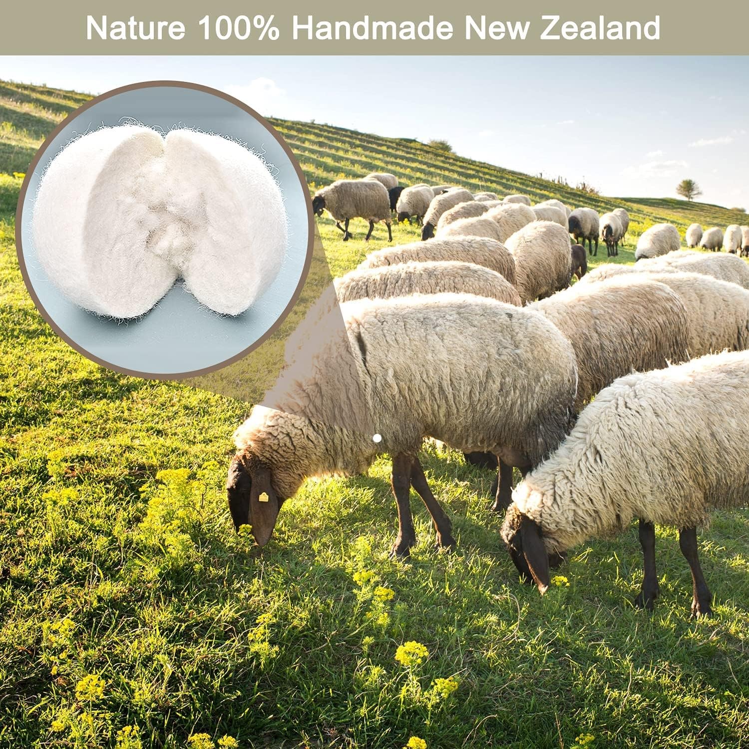 Organic Wool Dryer Balls (6 Count)