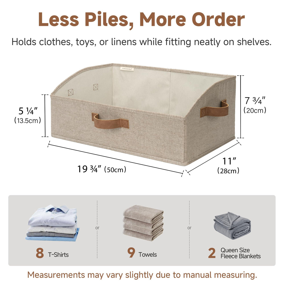 Closet Storage Bins Trapezoid (3 Count)