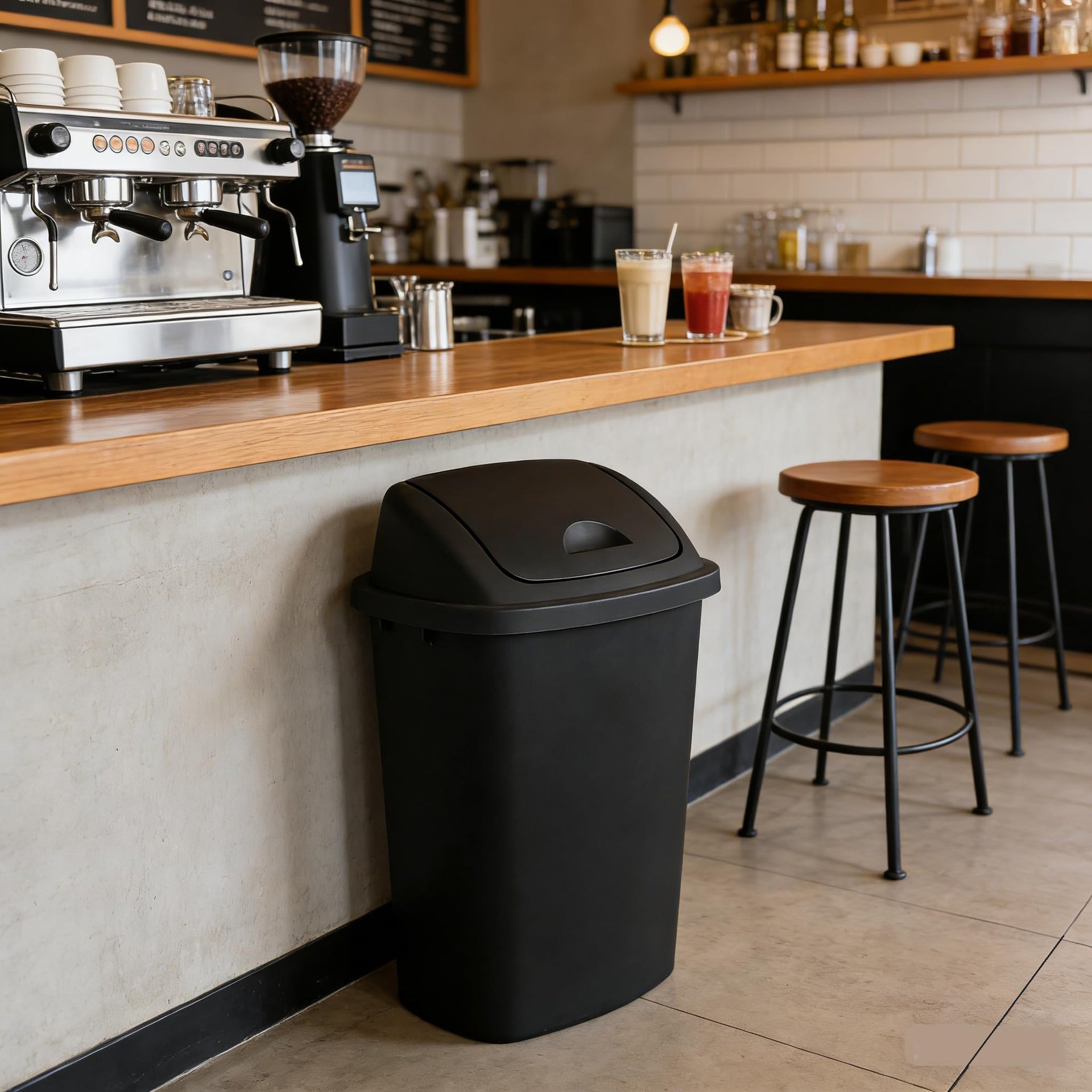 11 Gallon Swing Lid Trash Can (4 Count)