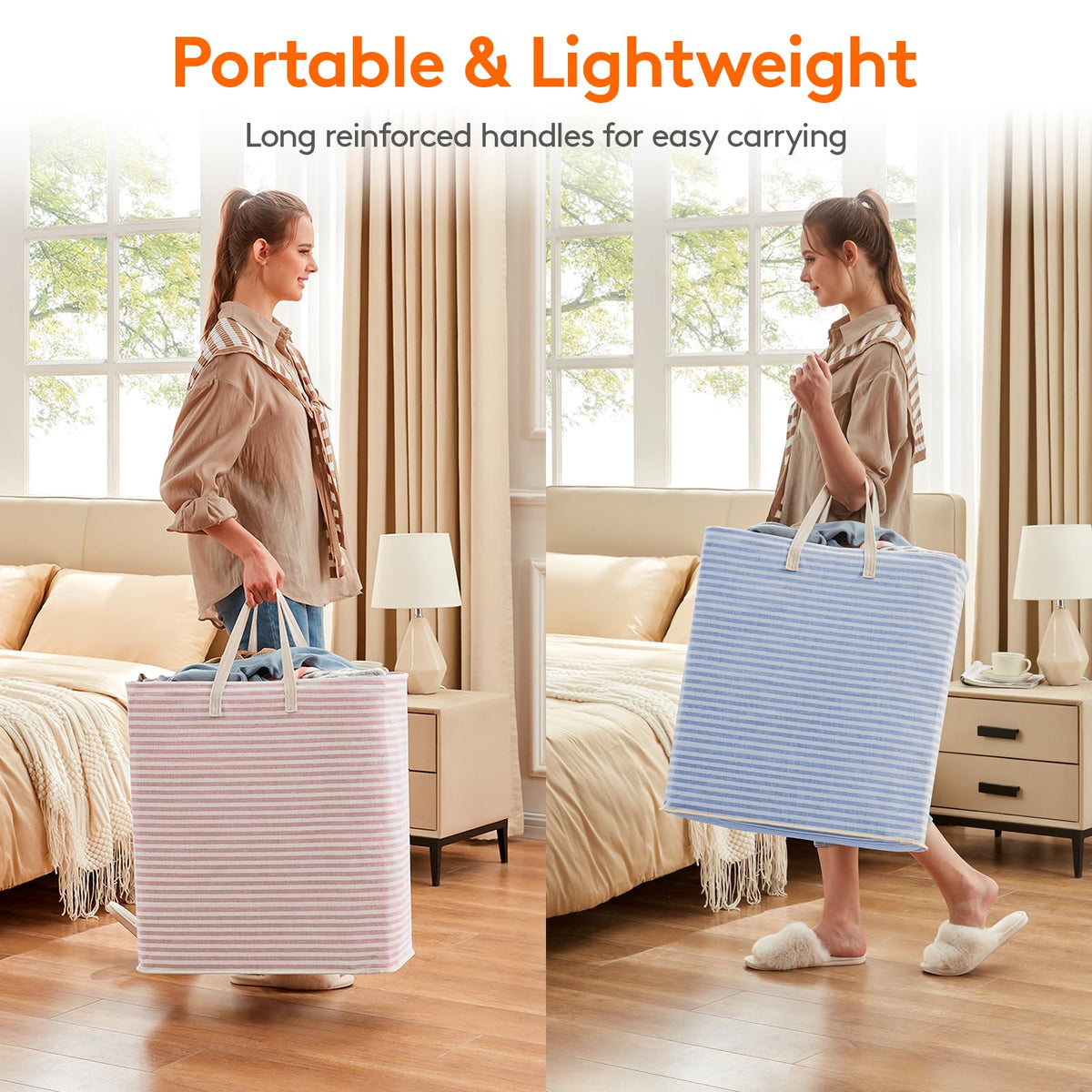 2 Pack Laundry Basket 100L Each (2 Count)
