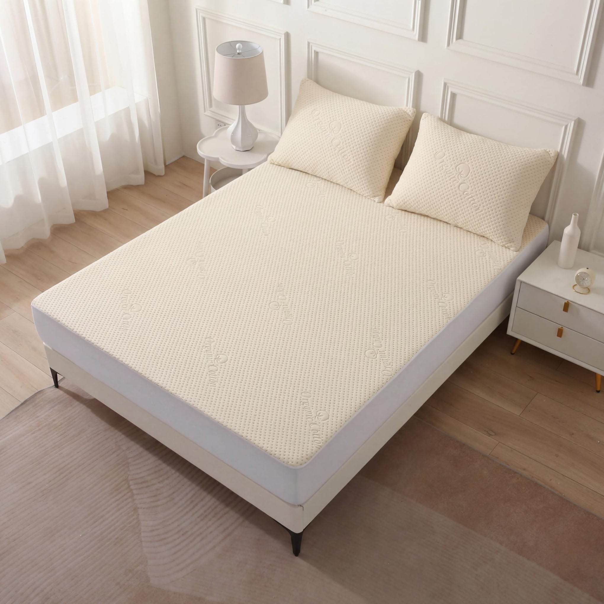 Luxury Waterproof Organic Mattress Protector Twin Size