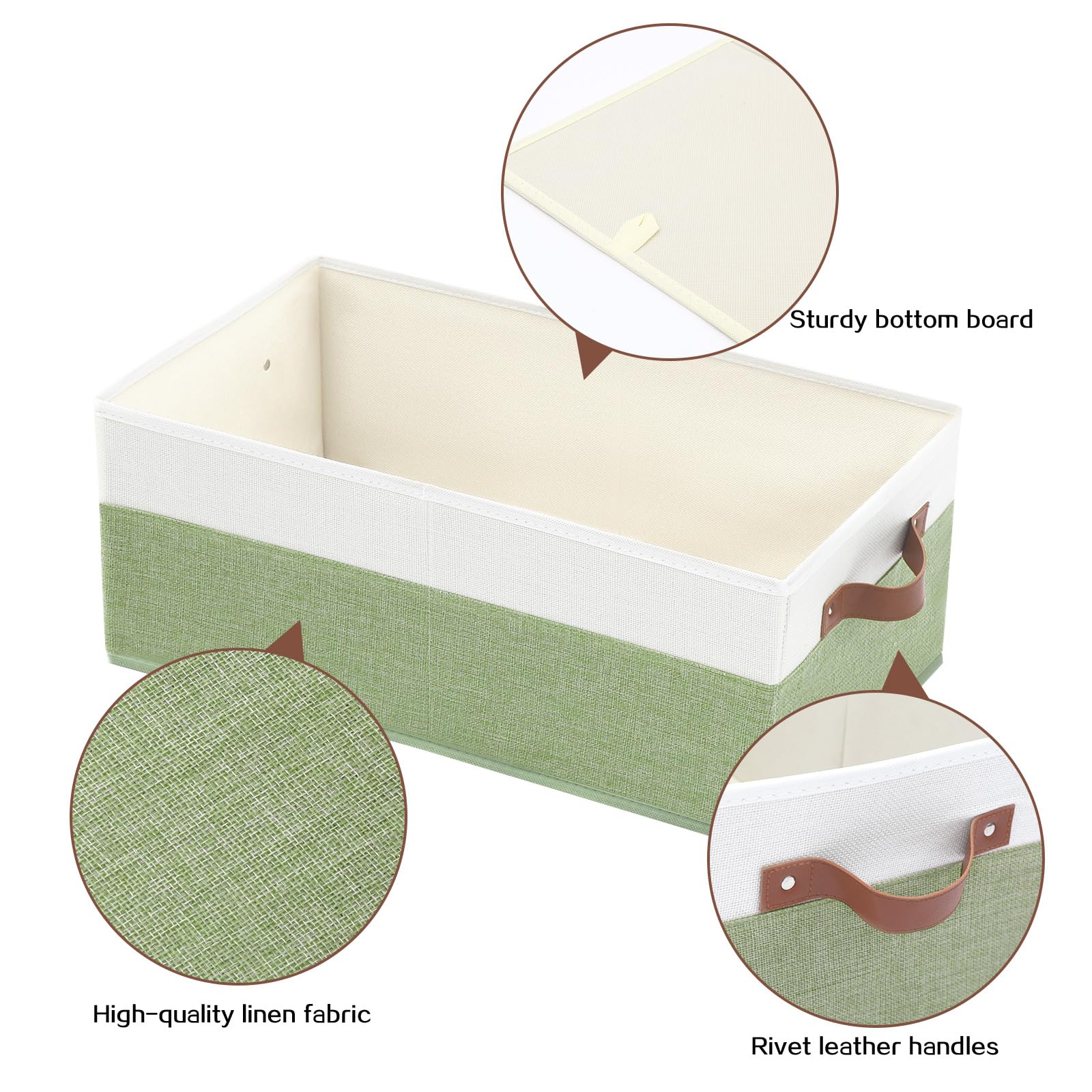 3 Pack Large Capacity Storage Bins Closet Organizer for Shelves (3 Count)
