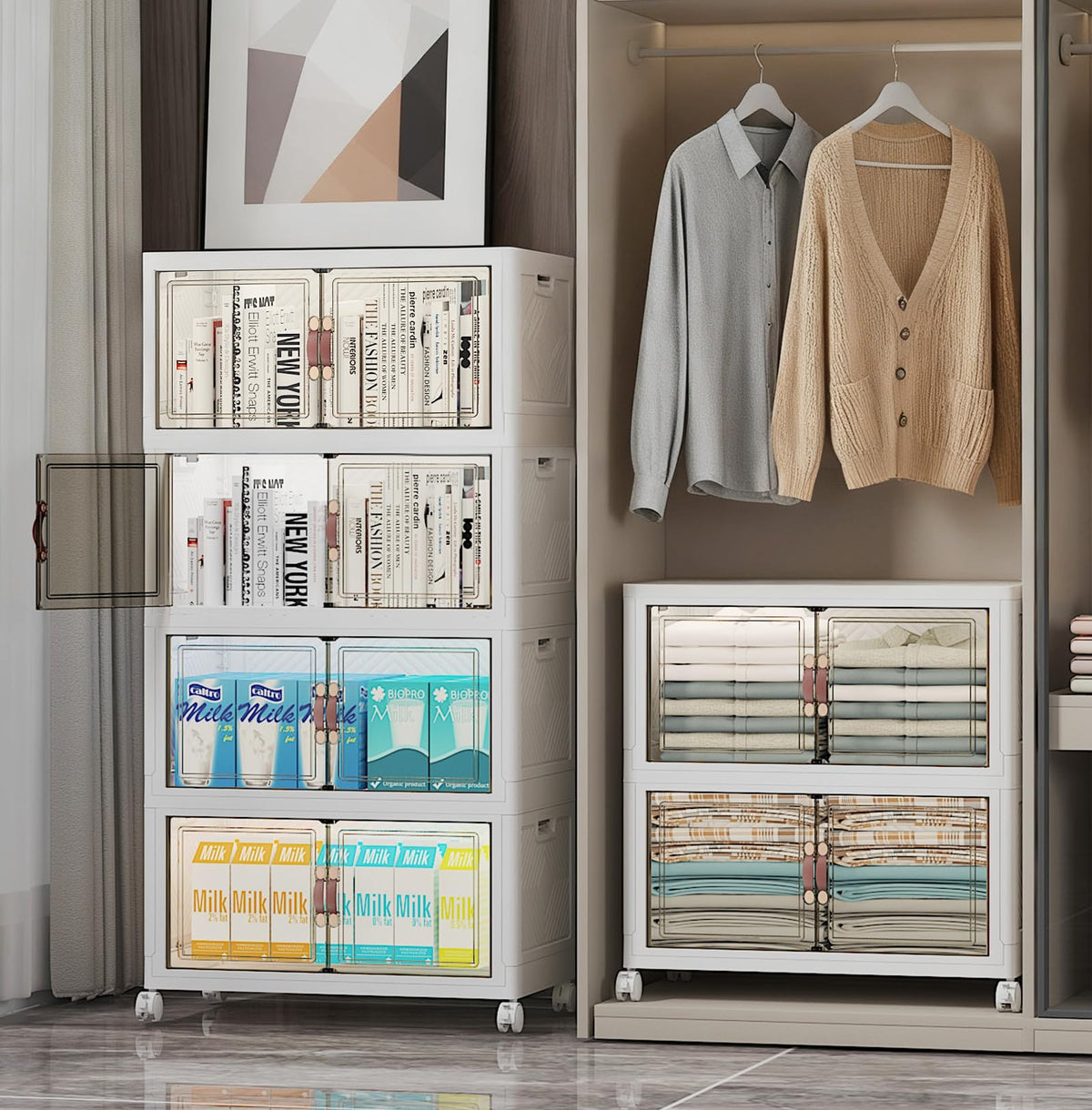 Stackable Storage Bins (6 Count)