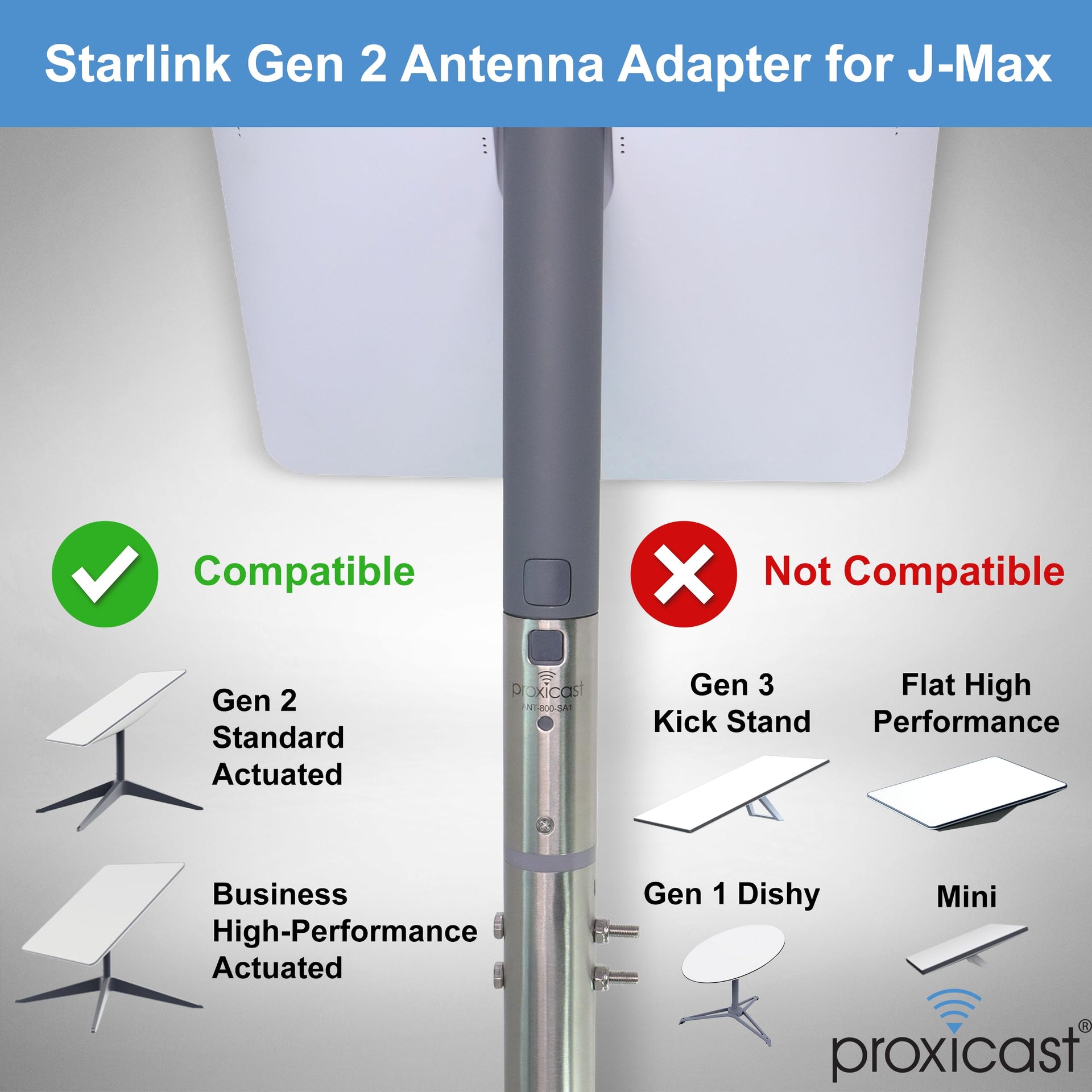 Stainless Steel Starlink Gen 2 Mount Adapter for J
