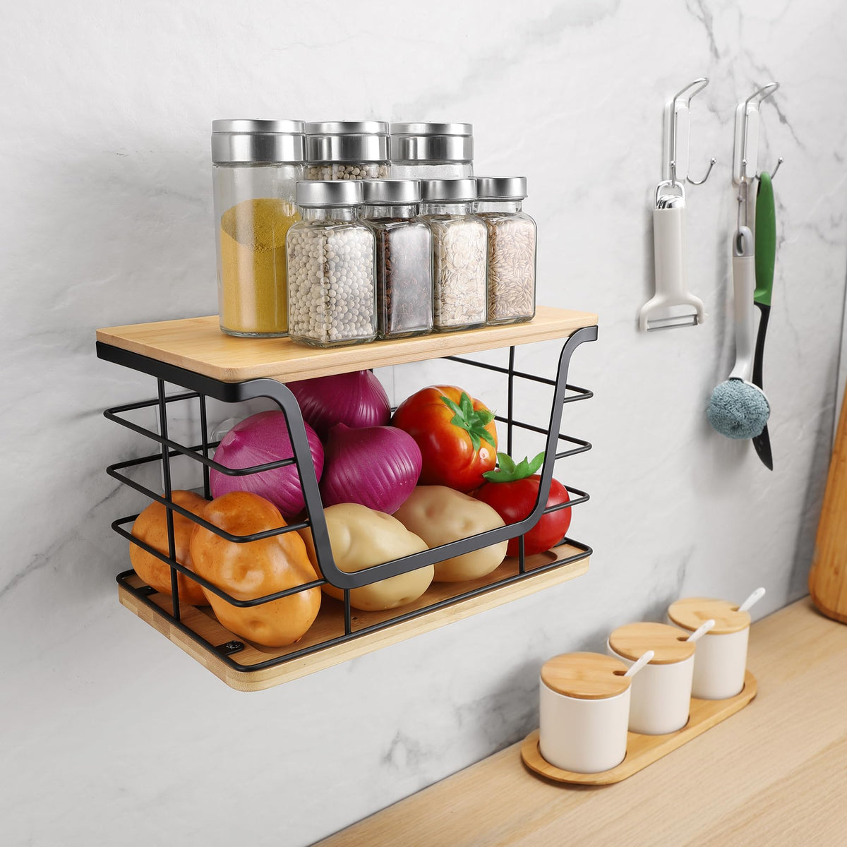 Large Wire Basket for Kitchen Pantry