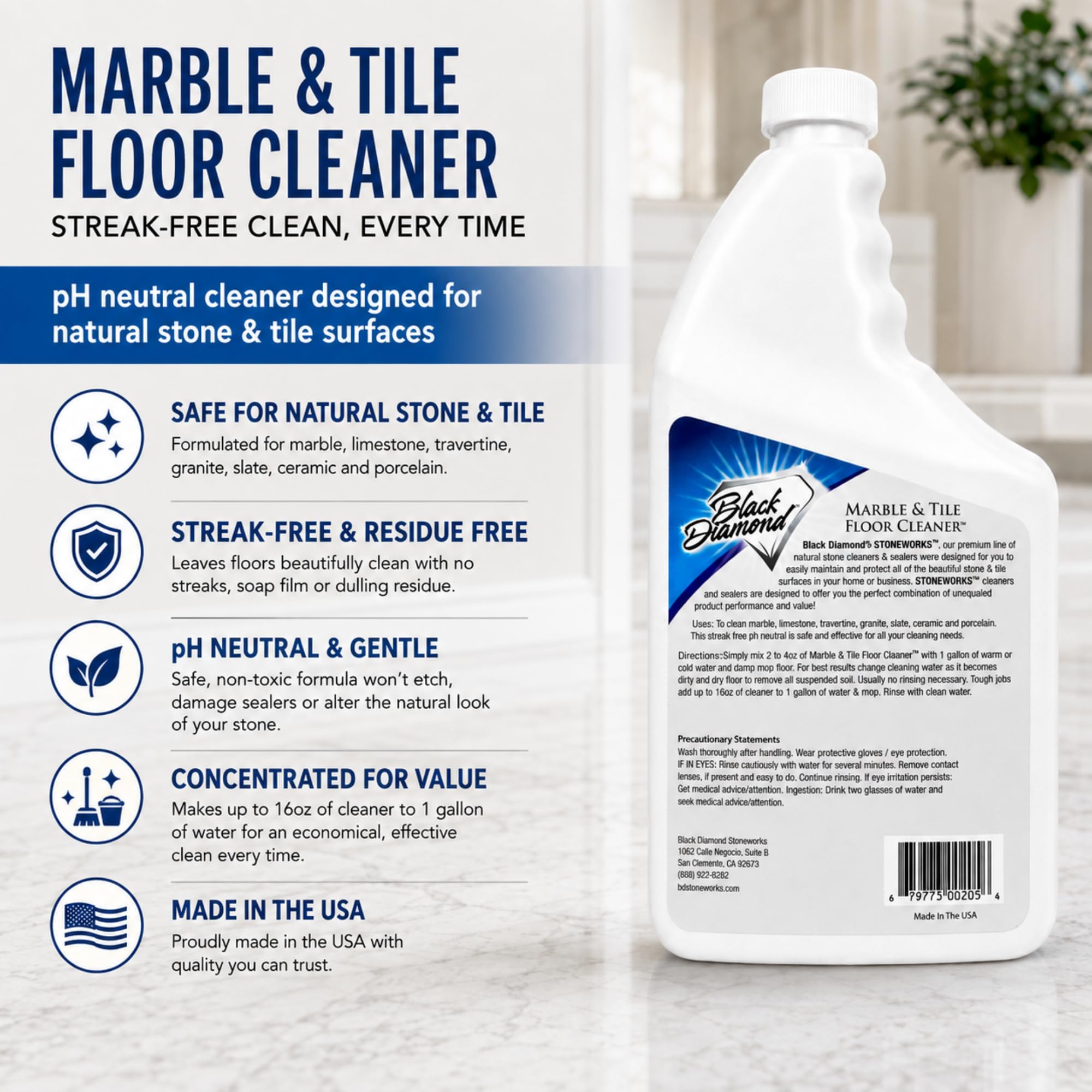 Marble & Tile Floor Cleaner Concentrate (32 Fl Oz)