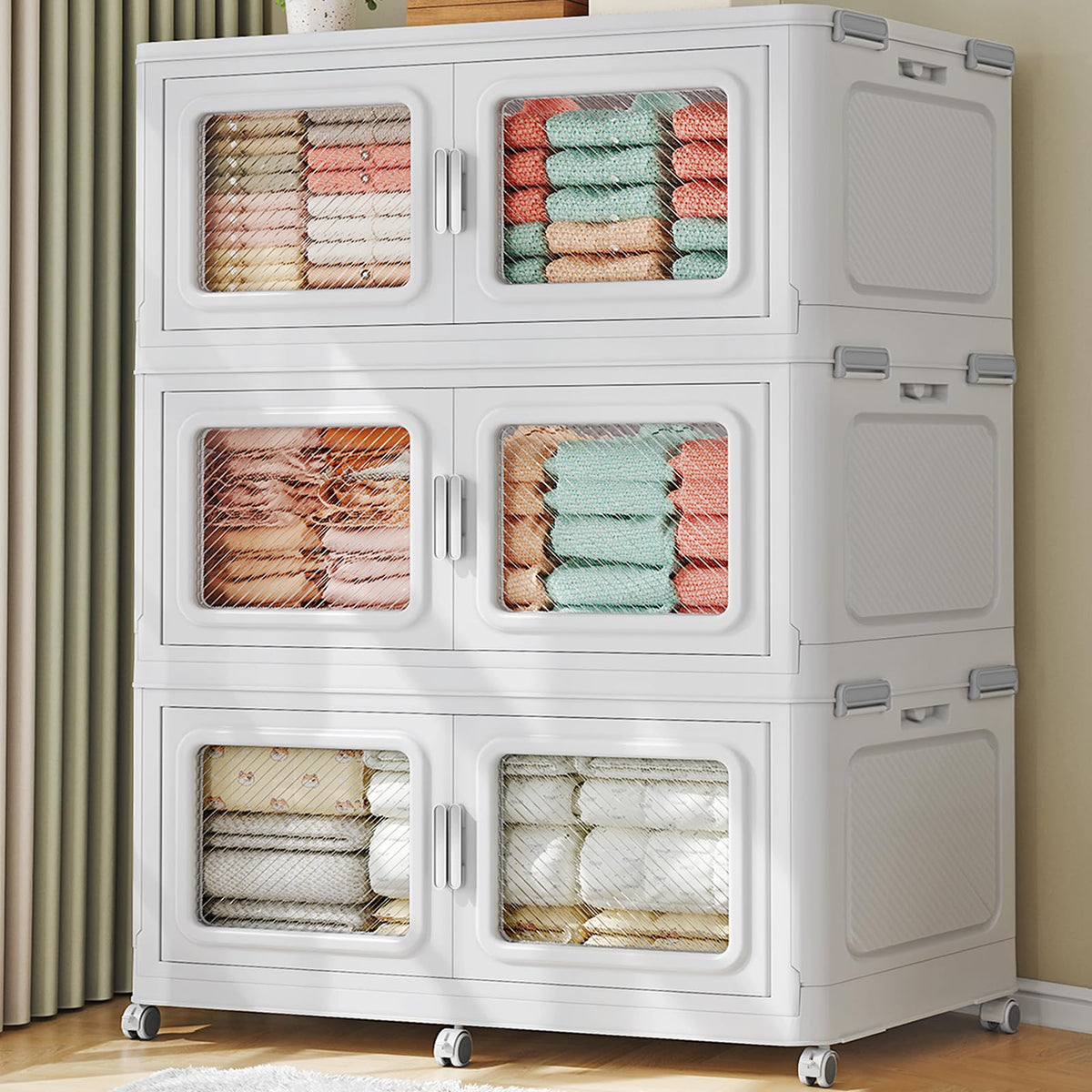 660 Qt Extra Large Stackable Storage Bin with Lid (3 Count)