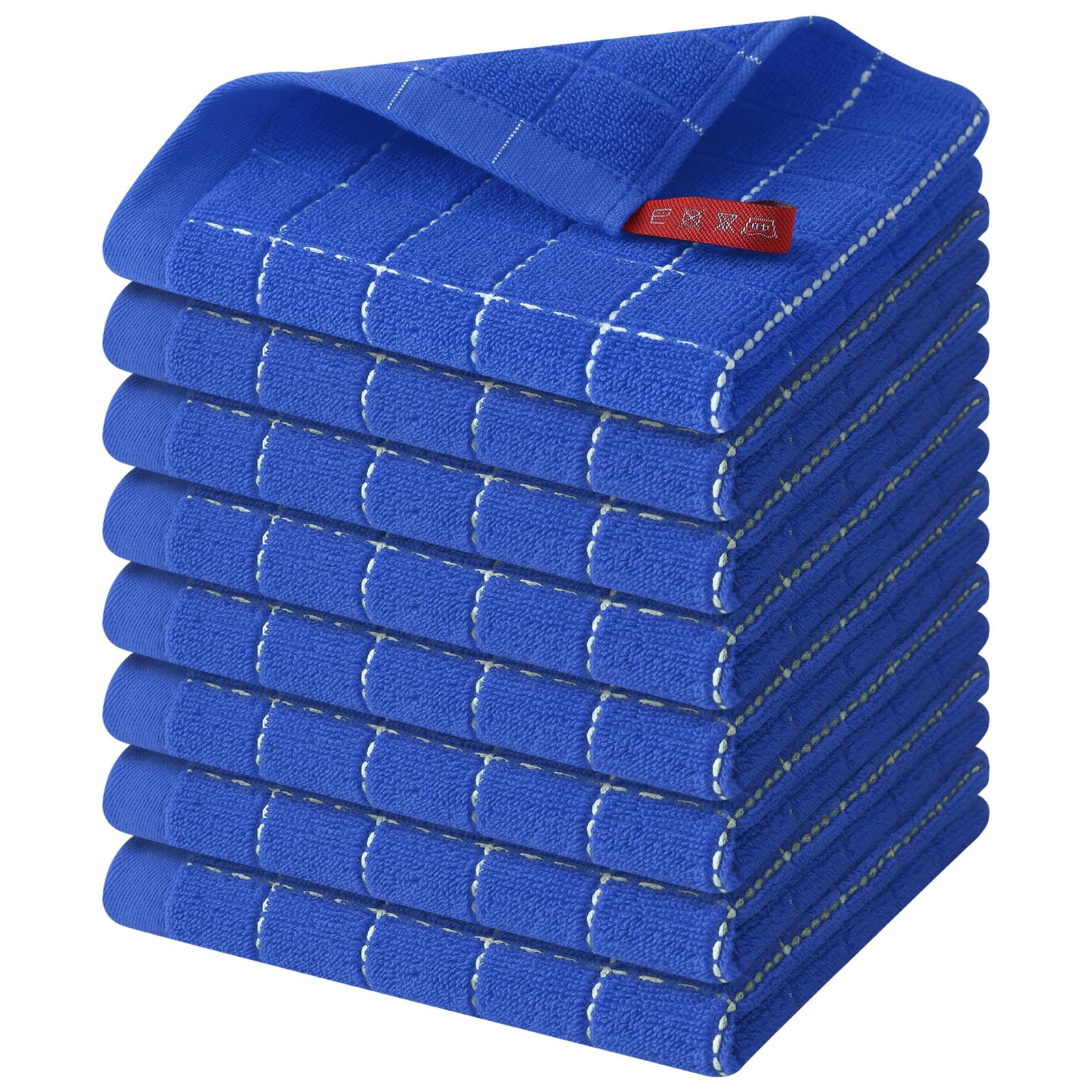 100% Cotton Terry Kitchen Dish Cloths (8 Count)