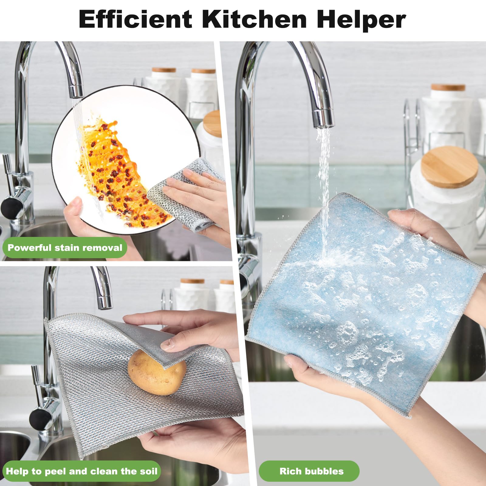 20pcs Non Scratch Wire Dishcloth