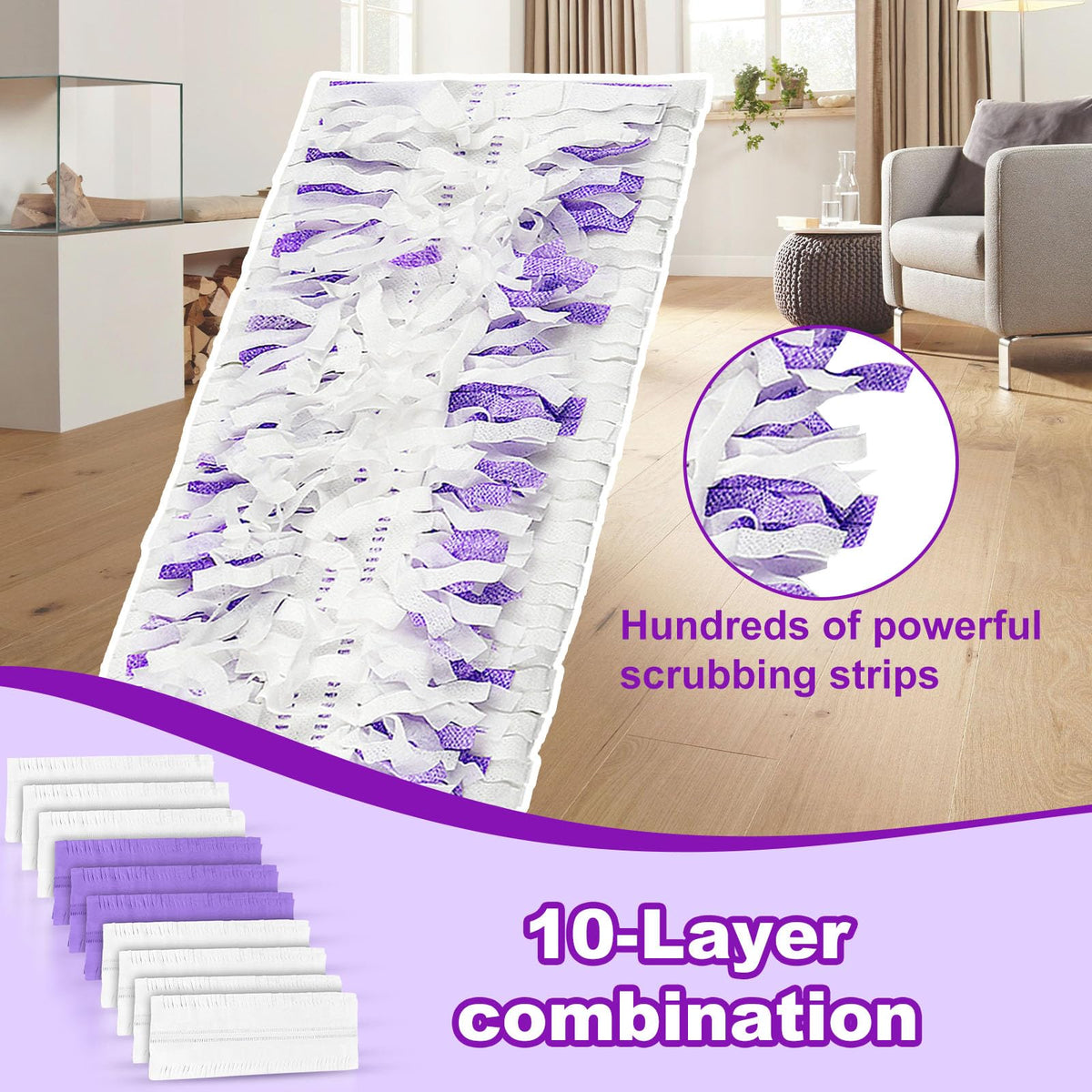 48 Pack PowerMop Refills Pads for Swiffer PowerMop