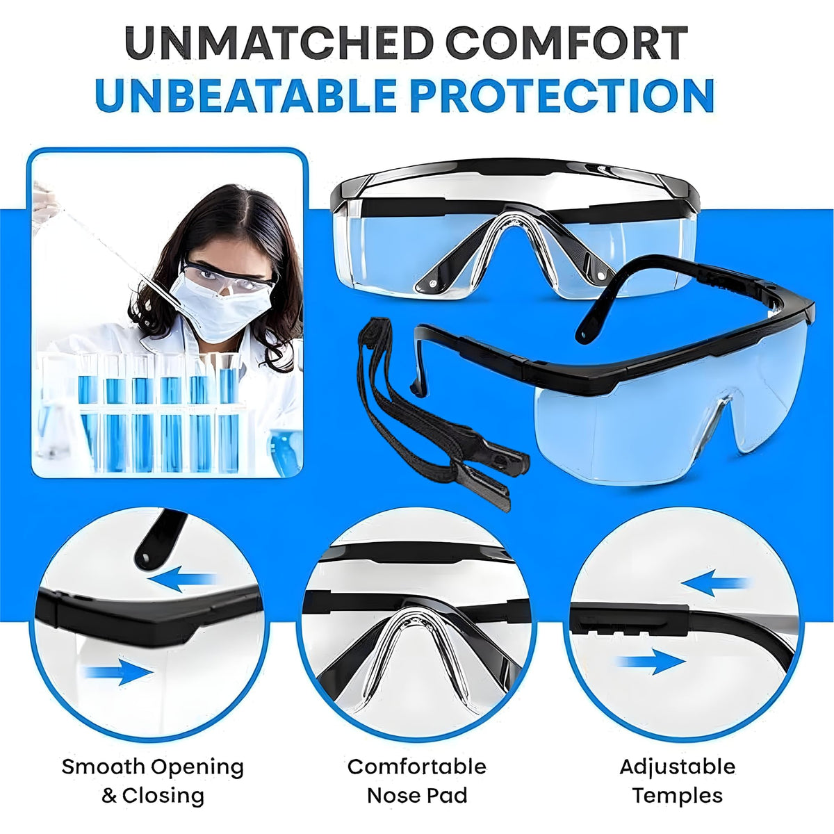 12 Pack Safety Glasses for Men & Women (12 Count)
