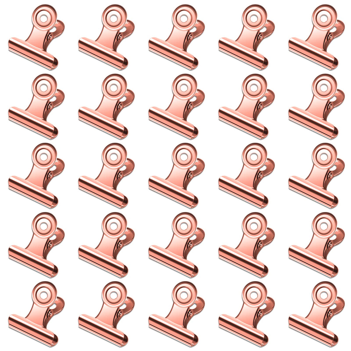 30 Pack Small Bull Clips 0.87 Inch Mini Metal Hinge Clips Binder Paper Hinge Clip for Office (30 Count)