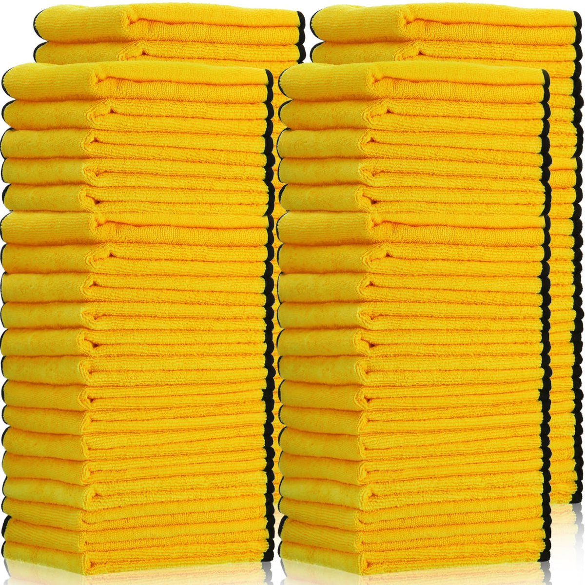 60 Pcs Yellow Microfiber Towels (60 Count)