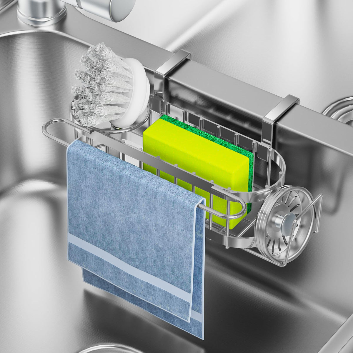 Kitchen Sink Caddy Sponge Holder in The Sink