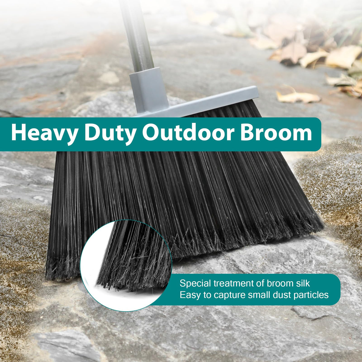 Broom 4 Pack Outdoor Broom for Floor Cleaning (4 Count)