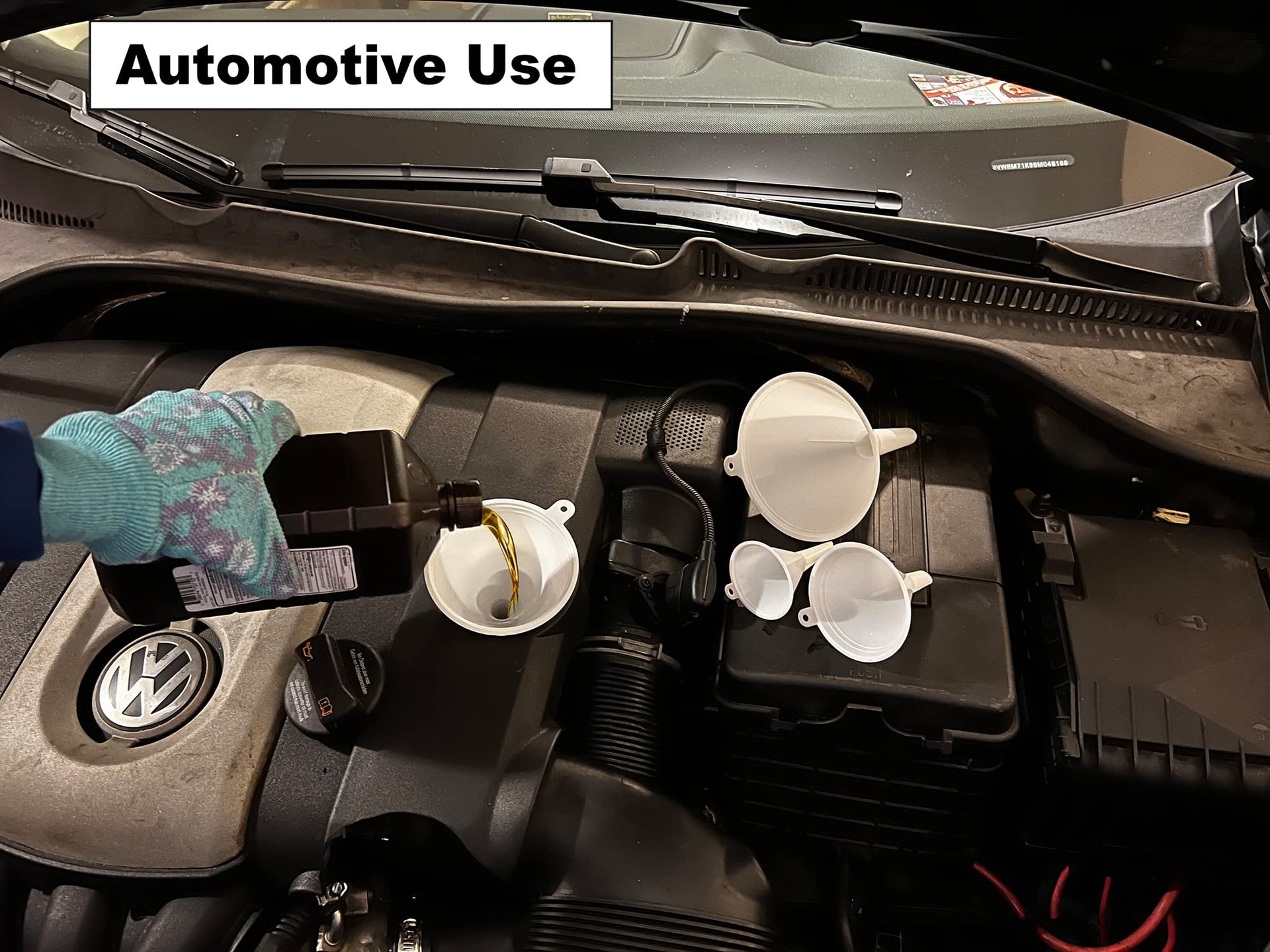Plastic Funnel for Automotive Use (4 Count)