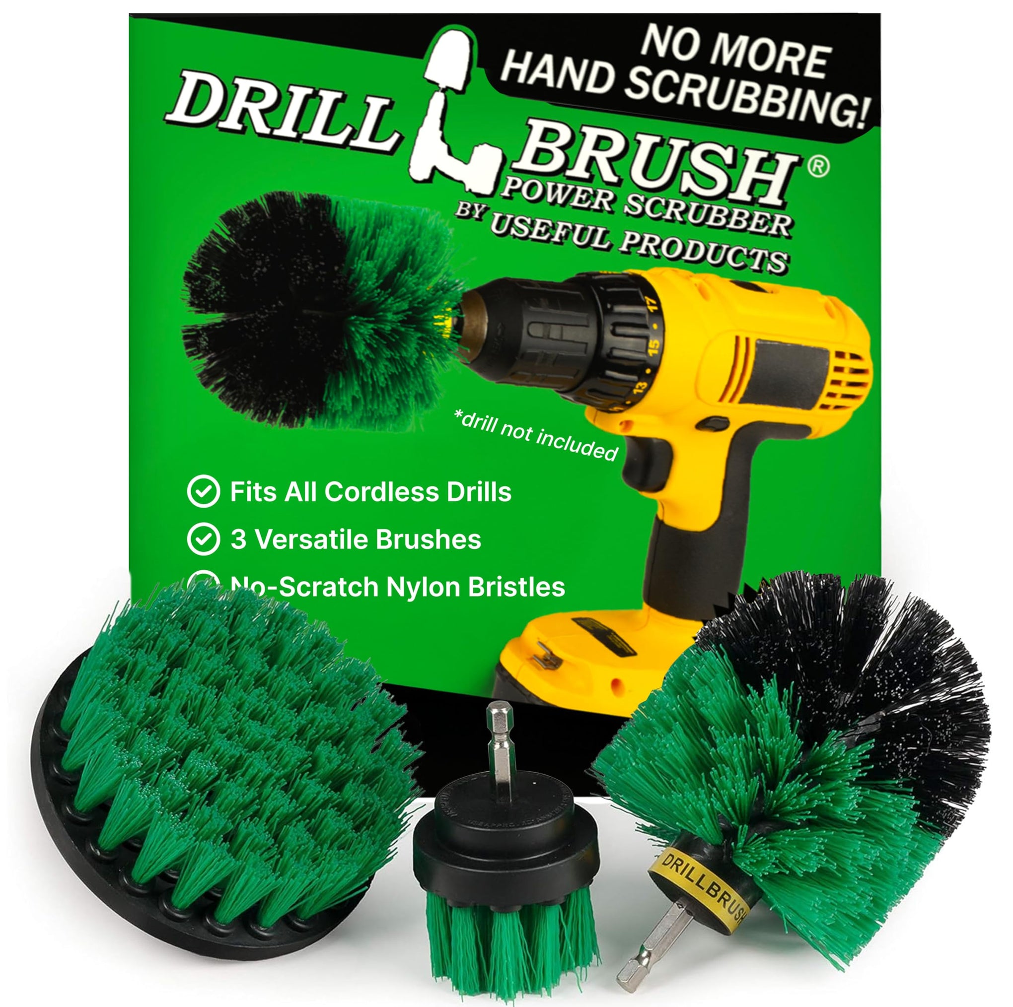 Green Kitchen Drill Brush Set for Oven - ModHome Supplies